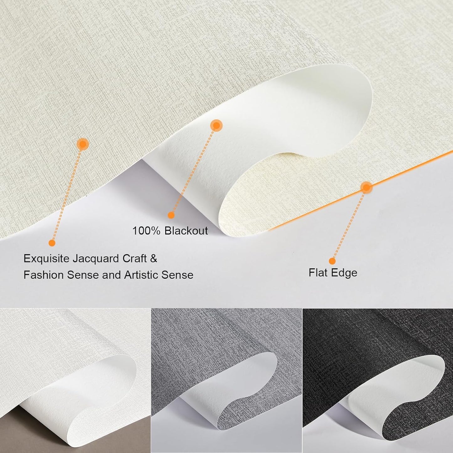 Persilux Blackout Shades for Windows Cordless Roller Blinds, Roller Windows Shades for Home with Fabric Attached Valance, UV Protections Easy Installation for Door/Office, Limestone(30.5" W x 64" H)