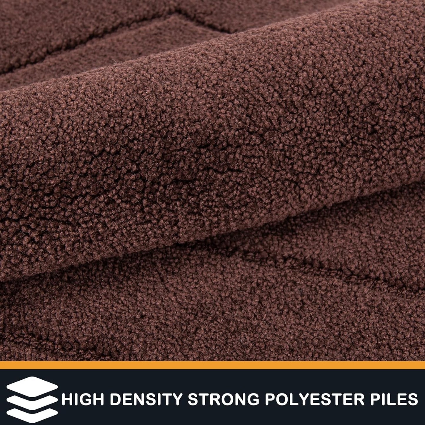 PURRUGS Dirt Trapping Door Mat 20" x 31.5", Non-Slip/Skid Machine Washable Entryway Rug, Dog Doormat, Super Absorbent Welcome Mat for Muddy Wet Shoes and Paws, Brown