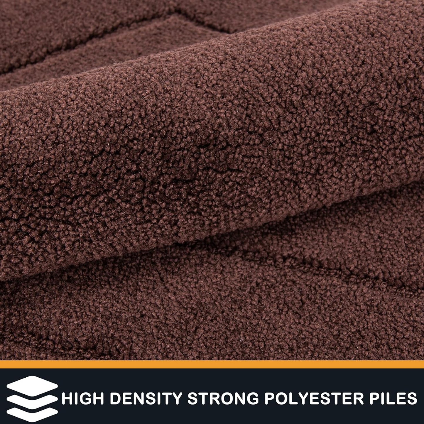 PURRUGS Dirt Trapping Door Mat 32" x 70", Non-Slip/Skid Machine Washable Entryway Rug, Dog Doormat, Super Absorbent Welcome Mat for Muddy Wet Shoes and Paws, Brown