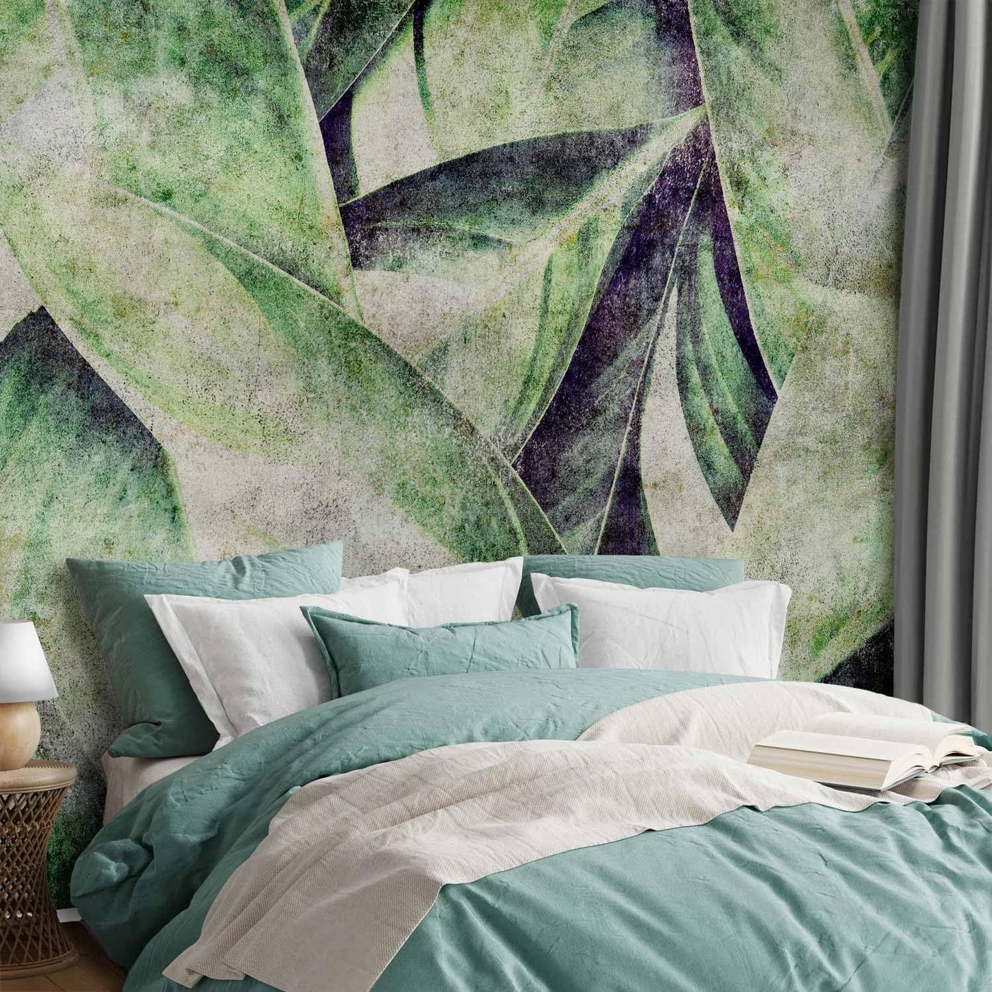 artgeist Wall Mural Tropical Leaves 177x124 in - XXL Non-Woven Wallpaper Fleece Wall Decor Photo Print Picture Image Design Jungle Nature Botanical b-C-0844-a-a