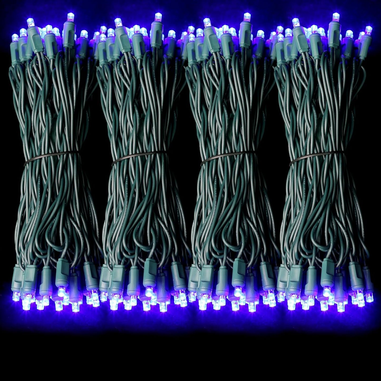 600LED (12pk of 50L) String Lights,LED Christmas Lights, 6" SPACING,Green Wire,Blue