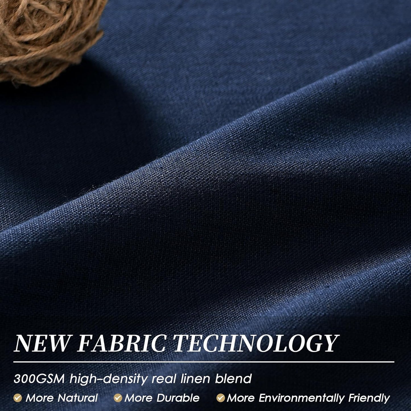 BOODII Navy Blue Blackout Curtains for Bedroom 80 Inch Length 2 Panels Set Room Darkening Curtains Linen Black Out Curtain Modern Thermal Insulated Living Room Drapes Back Tab Dark Blue 52x80