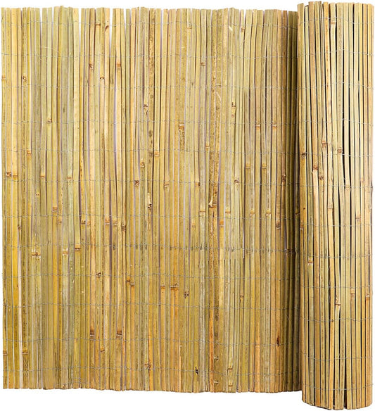 Natural Bamboo Slat Screening,6FT x 13FT Bamboo Fence Panel for Garden Privacy Fence Screen for Indoor or Outdoor (1.8m x 4m Approx)