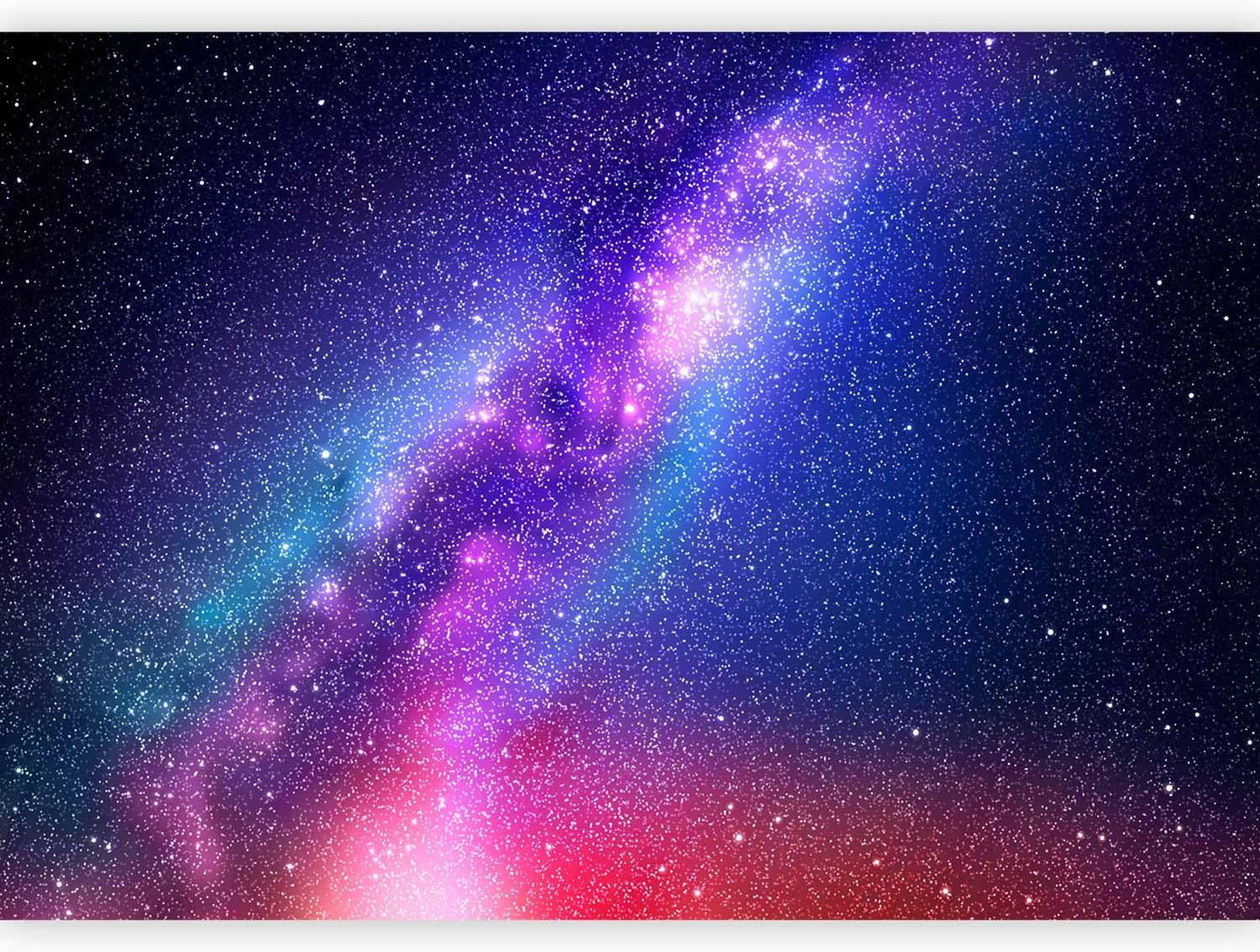 artgeist Wall Mural Galaxy 173x124 in - Peel and Stick Self-Adhesive Wallpaper Removable Large Sticker Foil Wall Decor Print Picture Image Abstract Space Sky Star Cloud Violet f-C-0487-a-a
