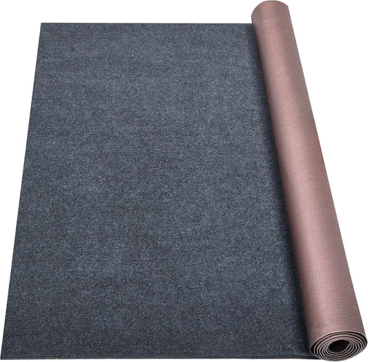 Marine Carpet,5 FT x 10 FT Dark Gray Indoor Outdoor Carpet 0.2" Thick Boat Carpet with Water-Proof TPE Backing, Non-Slide Outdoor Marine Carpet Roll for Home, Patio, Porch, Deck