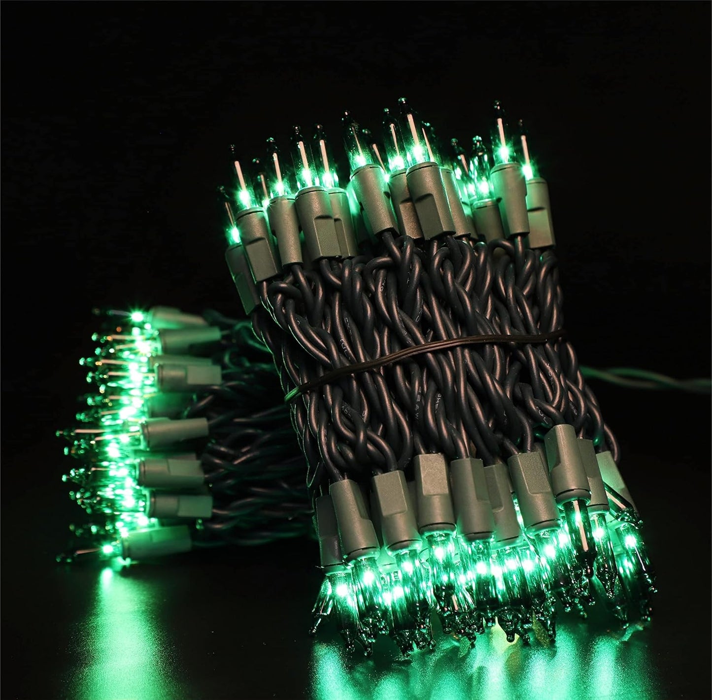 Green Wire,Green Incandescent Bulb 300 Mini String Lights for Indoor Christmas Tree Garland Birthday Wedding Party Festival Decoration