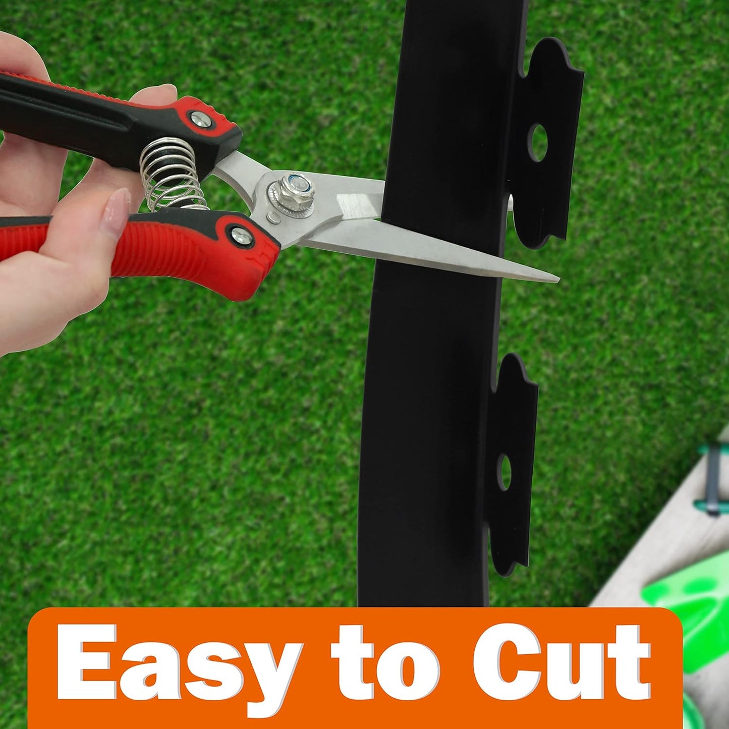 Gardzen 1.5" x 20' Landscape Edging Kit, Garden Edging Coil Comes with 24 Pcs Spikes, No Dig Lawn Border Design
