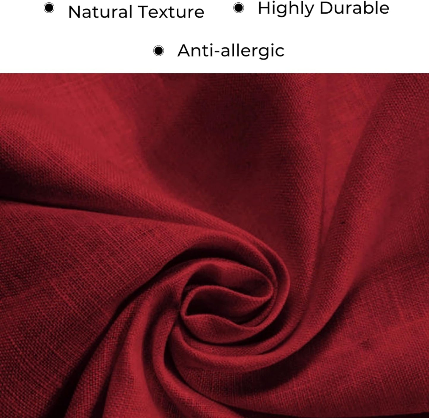D'Moksha Homes Red Linen Table Runner 108 Inches Long - 100% Pure Linen Diamond Table Runner 14 x 108 Inch for Dining, Fall and Halloween - Machine Washable