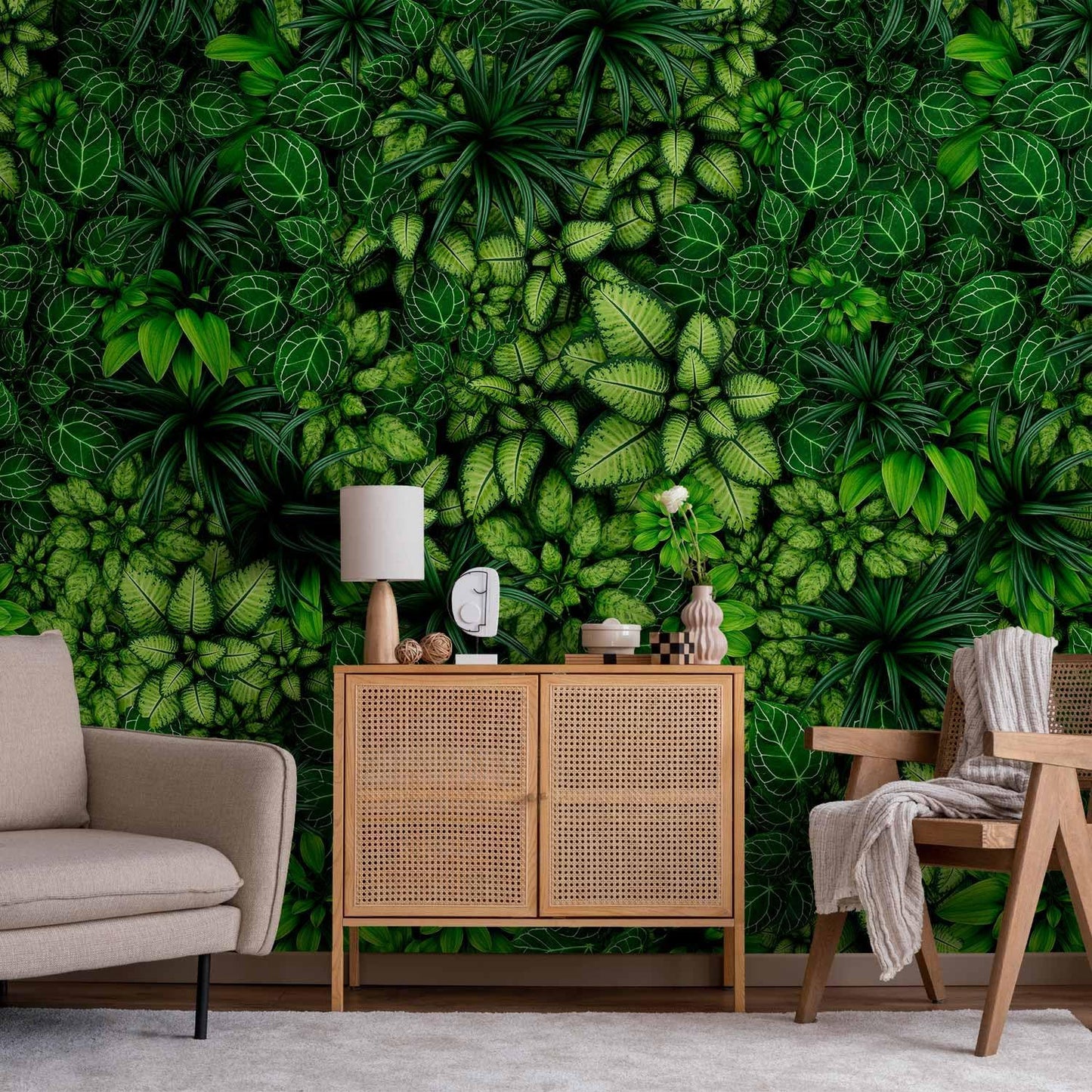 artgeist Wall Mural Plants 197x138 in - XXL Non-Woven Wallpaper Fleece Wall Decor Photo Print Picture Image Design Nature Botanics Tropical Leaves b-B-0601-a-a