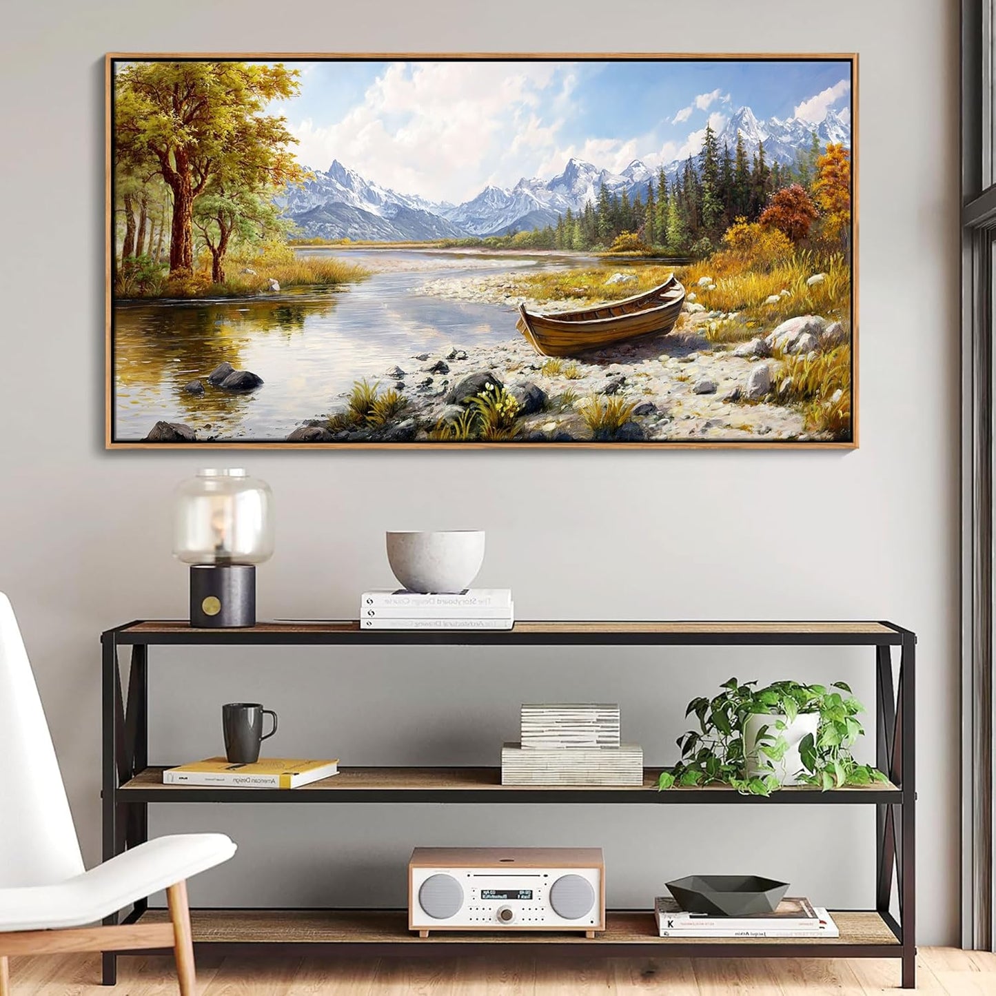 Mofutinpo Mountain Landscape Wall Art - Nature Forest Canvas Art for Living Room, Bedroom & Dining Room - Framed Paintings for Wall Decor - Large Scenic Artwork for Home 24x48IN