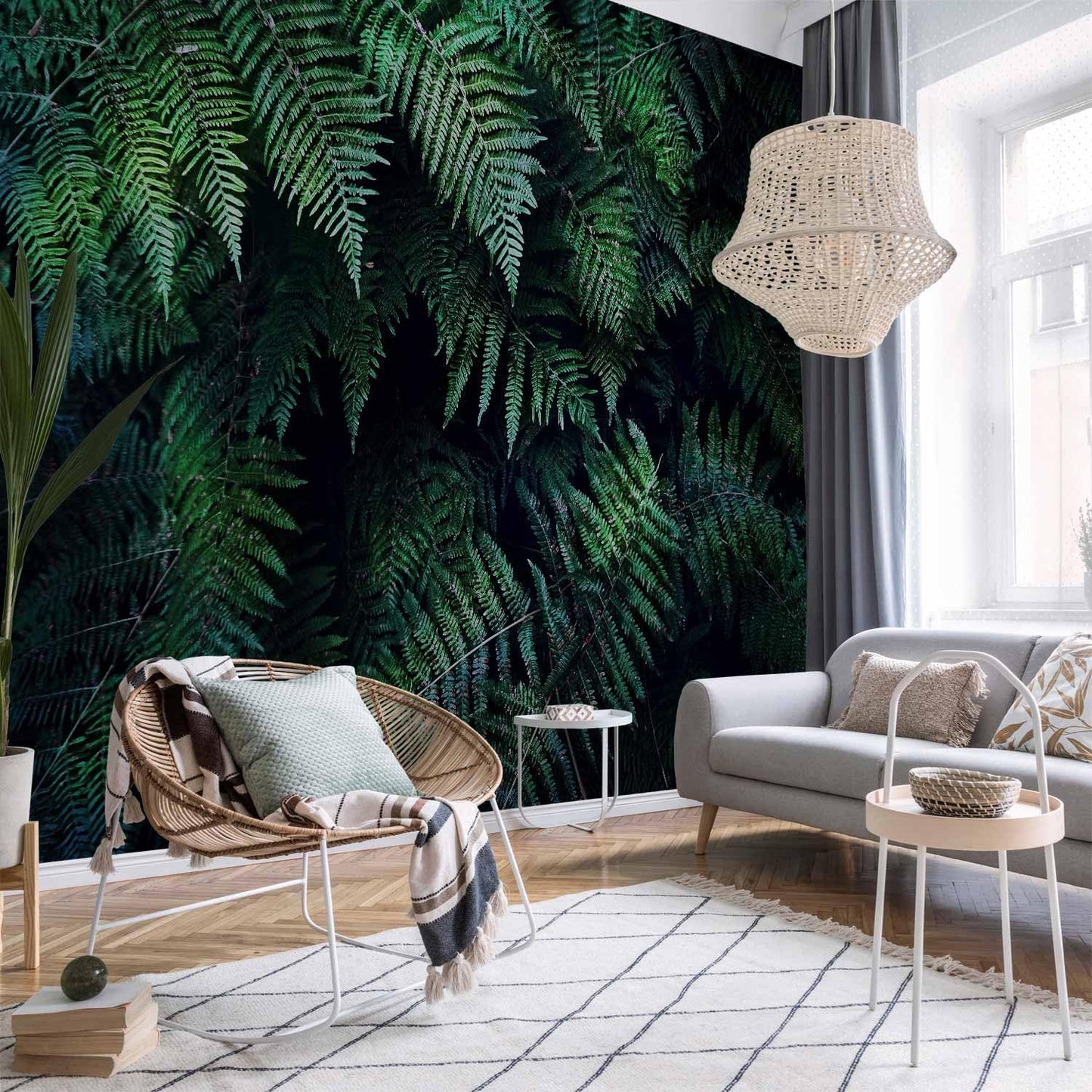 artgeist Premium Wall Mural 3D Effect 177x124 in - XXL Non-Woven Wallpaper Fleece Wall Decor Photo Print Picture Image Design Home Tropical Leaves b-C-0564-a-a