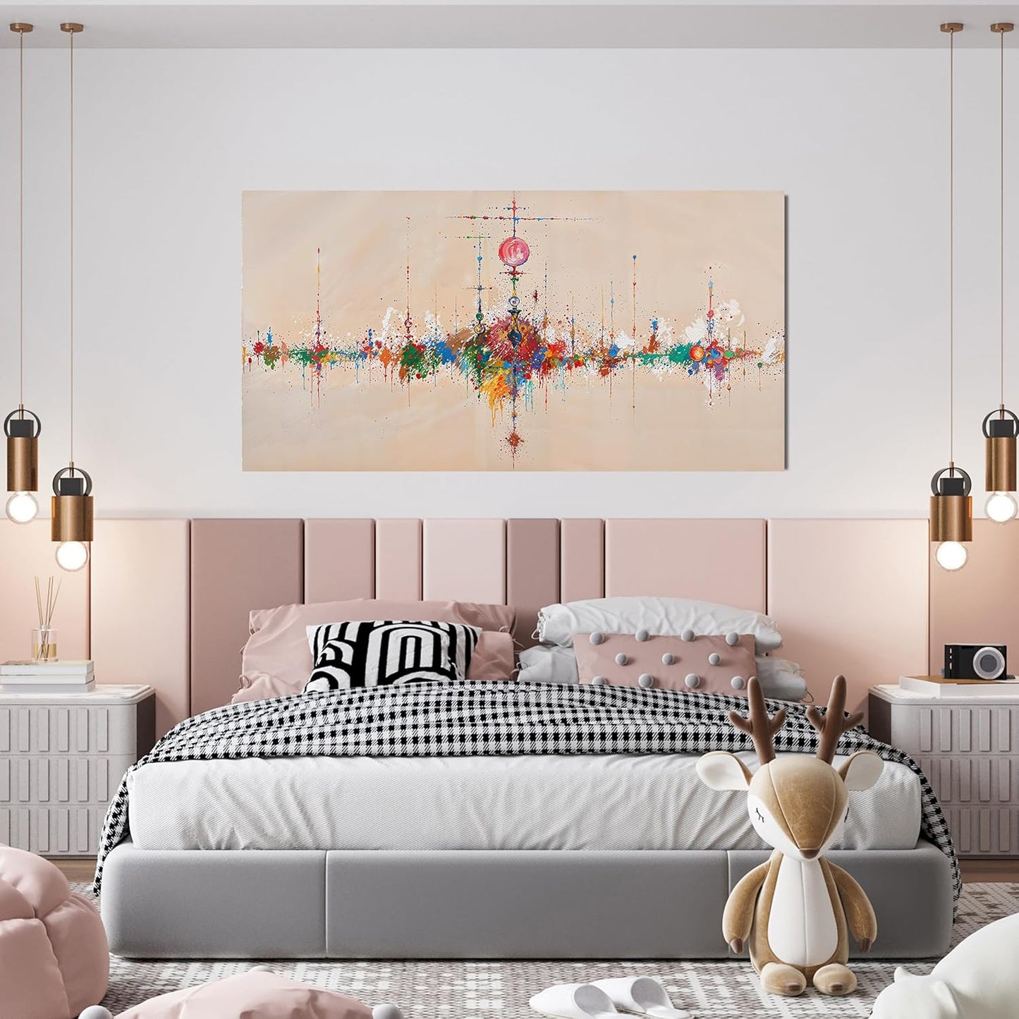 Canvas Wall Art Decor Wall Art Pictures for Living Room Artwork for Walls Abstract Colorful Wall Art Prints Abstract Canvas Art Wall Decor Hallway Wall Art Decorations Bedroom Home Decor 20" X 40"