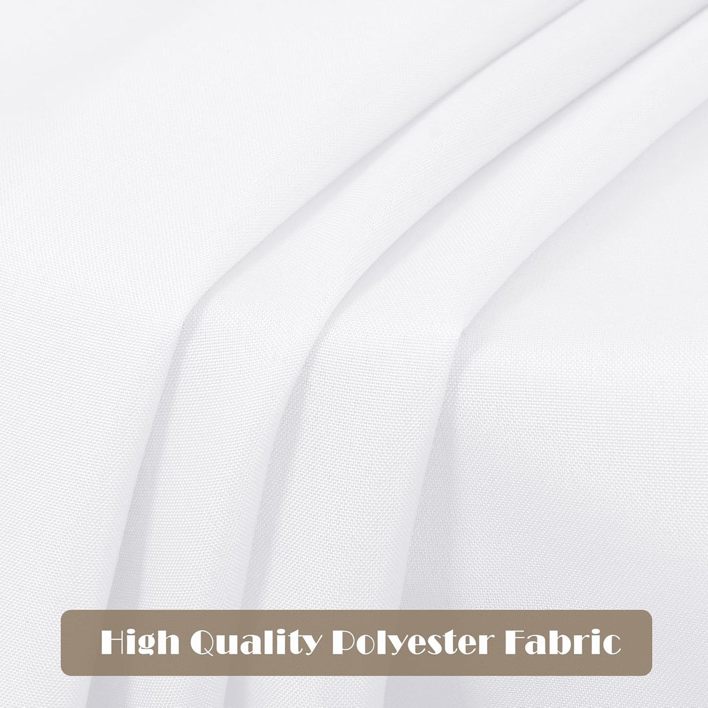 sancua 4 Pack White Tablecloth 60 x 84 Inch, Rectangle Table Cloth for 4ft Tables - Stain and Wrinkle Resistant Washable Polyester Table Cover for Dining Wedding Banquet Party Buffet Restaurant
