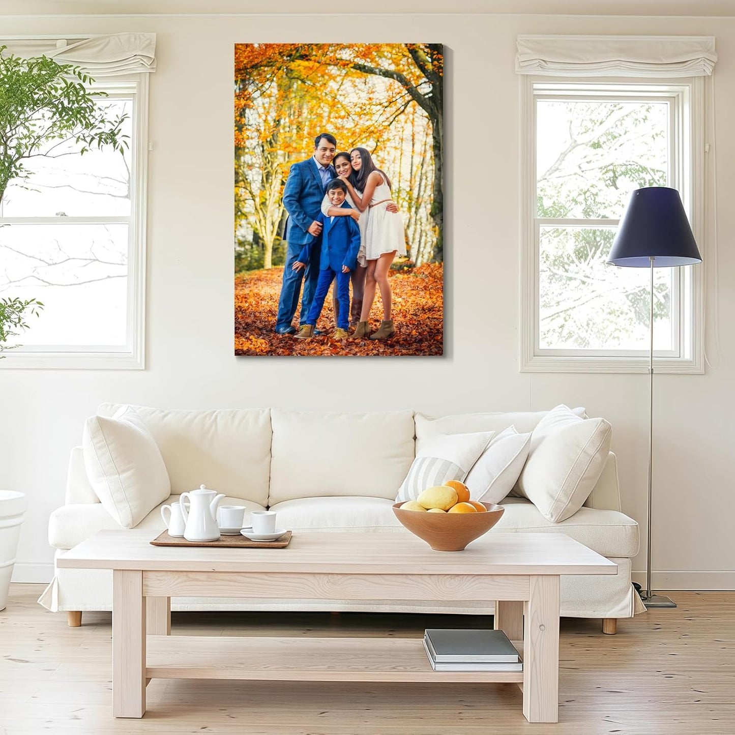 Wewejia Custom Canvas Prints with Your Photos for Family, 28x40inch Personalized Canvas Picture Wall Prints Best Custom Wall Decor for Living Room Bedroom Dining Room Office Easy to hang