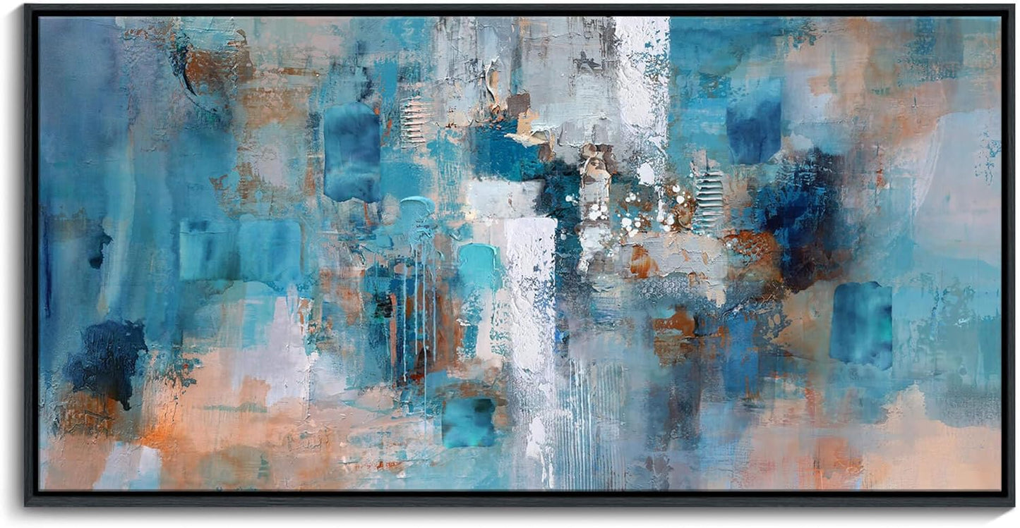 Framed Wall Art for Bedroom Large Abstract Wall Art Wall Pictures for Living Room Canvas Wall Art for Living Room Bathroom Decor 24x48 Inches