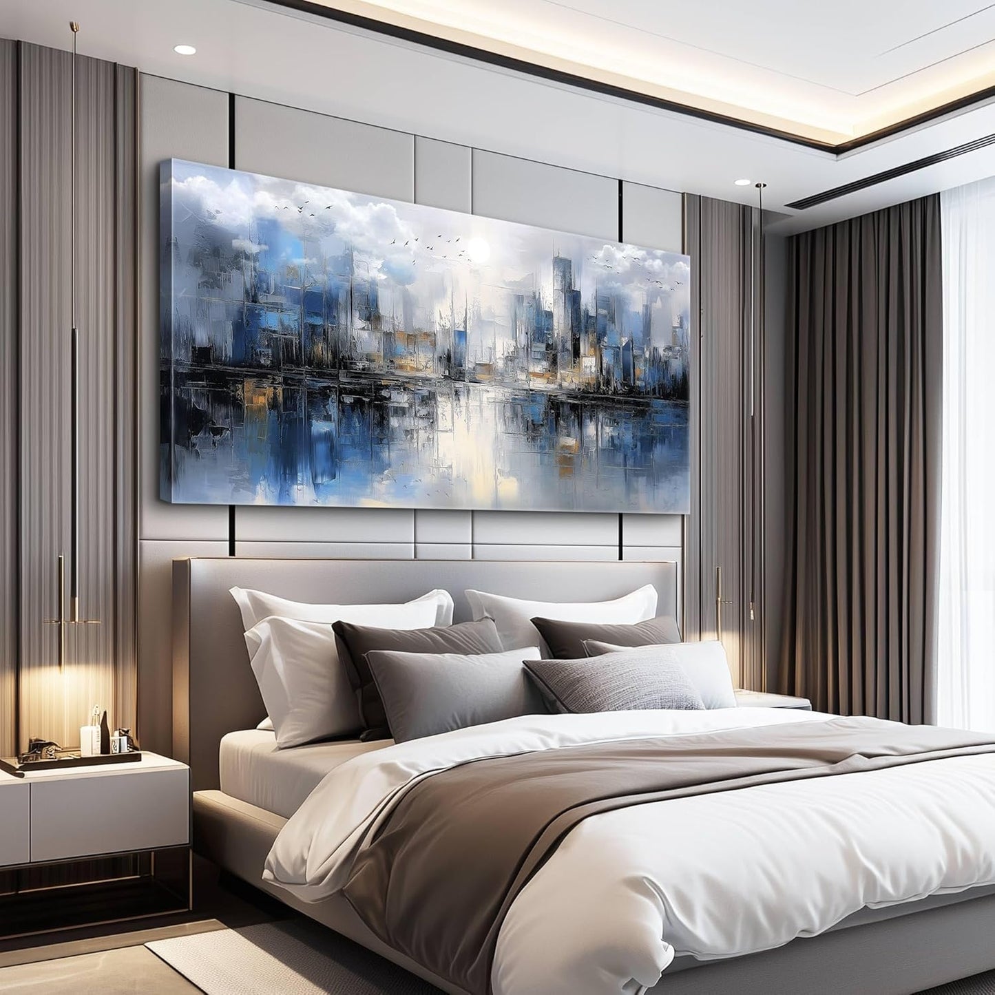 Canvas Wall Art for Living Room Wall Decor for Bedroom Office Wall Decoration Abstract Watercolor Painting Artwork Room Aesthetic Home Decor 20x40 in