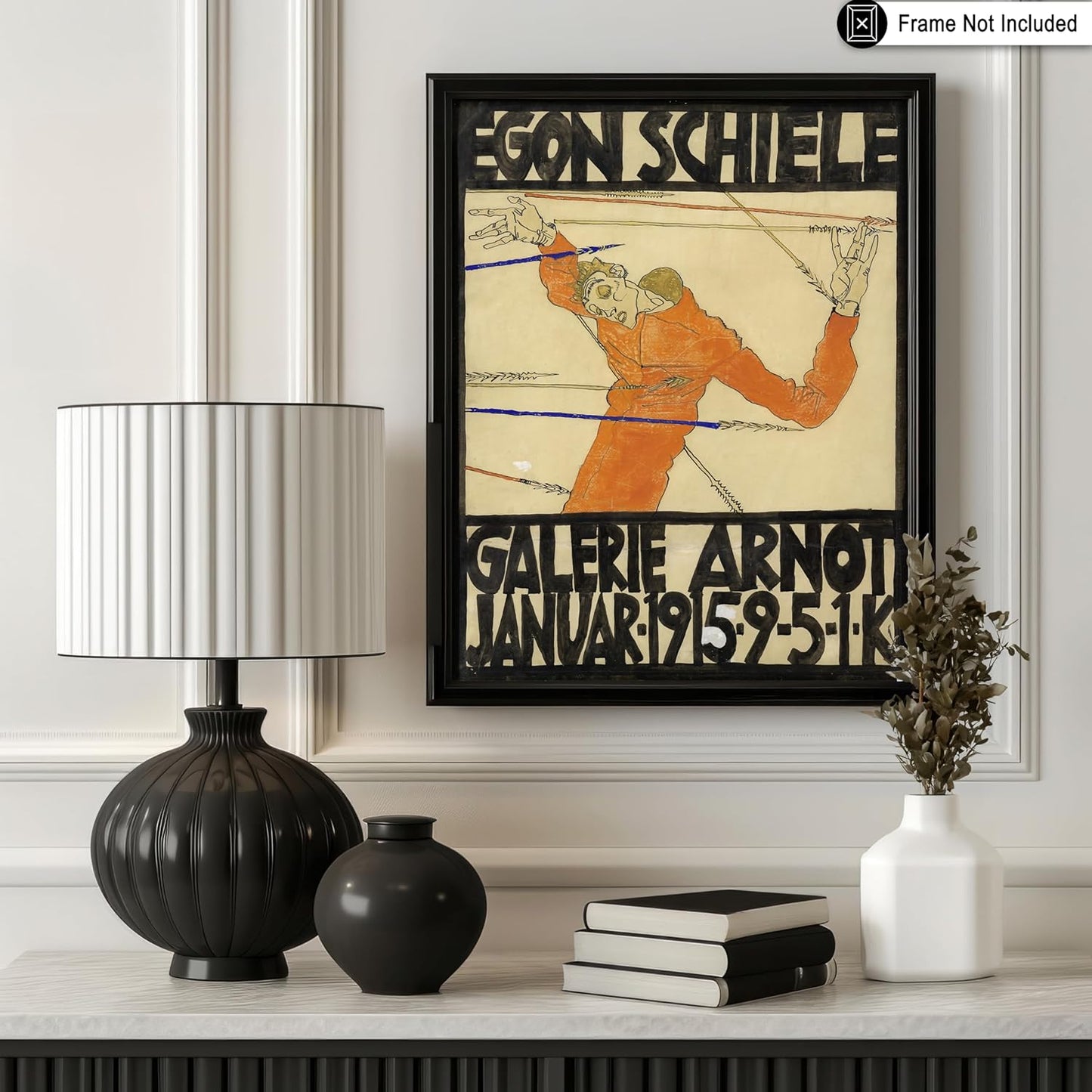 Poster Master Vintage Painting Poster - Retro Expressionism Print - Self Portrait as the Martyred St Sebastian - 11x14 UNFRAMED Wall Art - Gift for Artist, Friend - Wall Decor for Home, Office