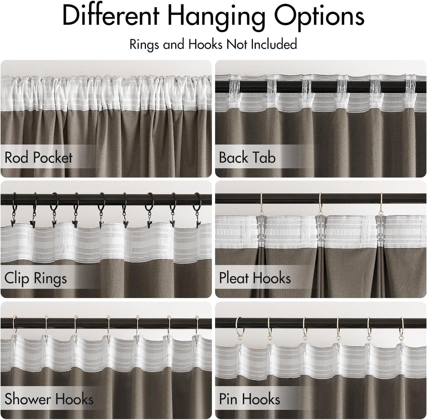 MIULEE Taupe Velvet Curtains 108 inches 2 Panels - Luxury Room Darkening Window Drapes for Bedroom Living Room Thermal Insulated Super Soft Blackout Extra Long, Back Tab Rod Pocket Pinch Pleated