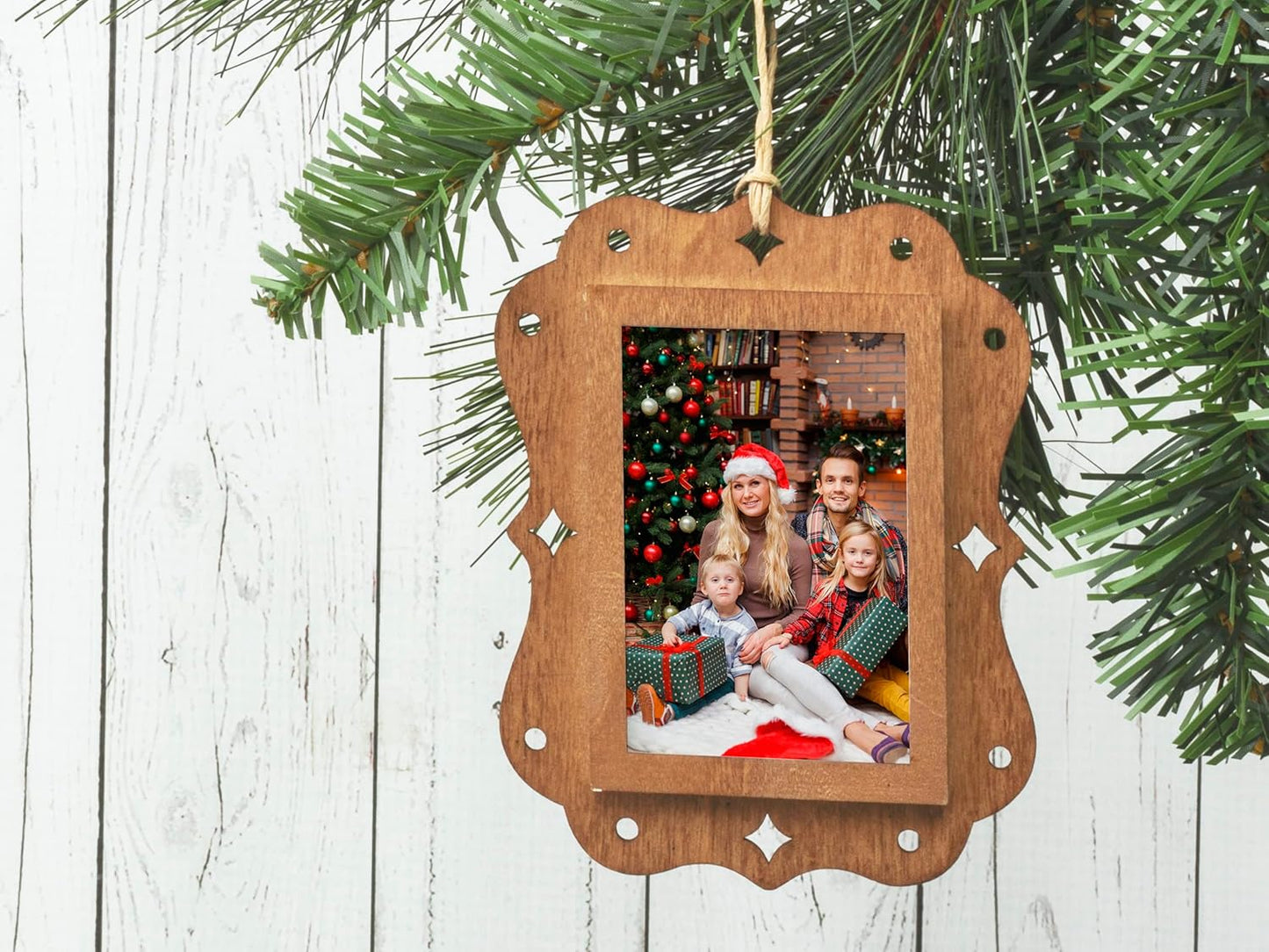 Wood Rectangle 2" x 3" Photo Ornaments - Pack of 10