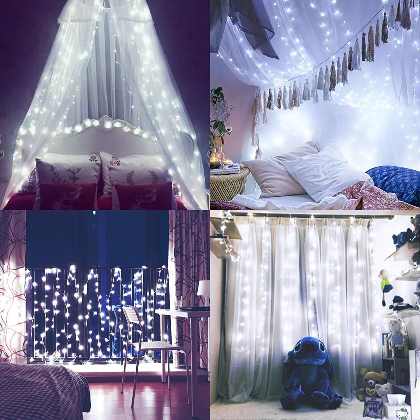 ANJAYLIA Fairy Lights, 4 Pack String Lights 10ft 30 LED Twinkle Lights for Wedding, Bedroom, Party, Christmas, White