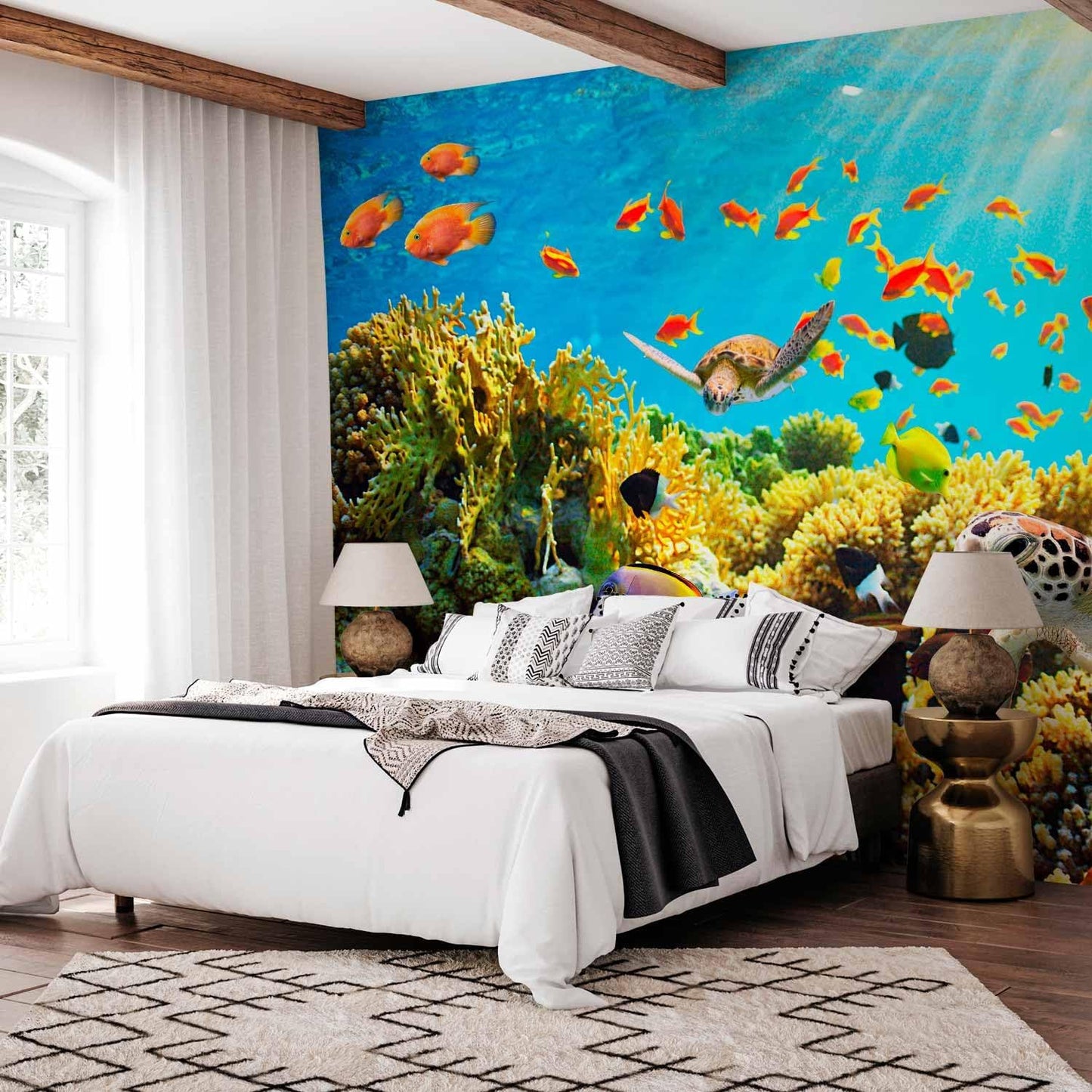 artgeist Premium Wall Mural Underwater World 216x98 in - Non-Woven Photo Wallpaper Art Print Fleece Wall Mural Decoration Poster Picture Design Ocean Fish Aquarium b-A-0002-a-b