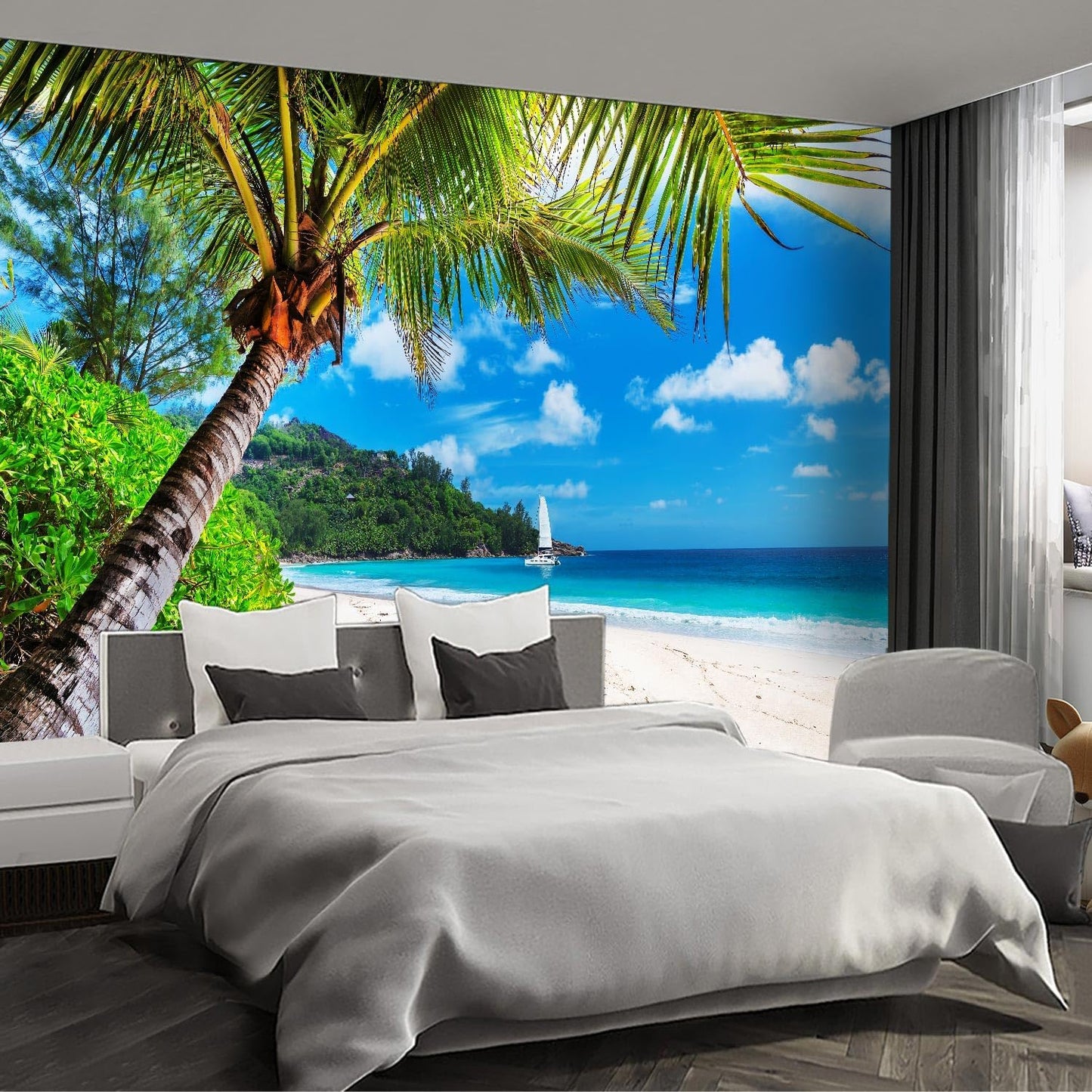 Beach Wall murals Peel and Stick Wallpaper for Bedroom Living Room - 85"x118"