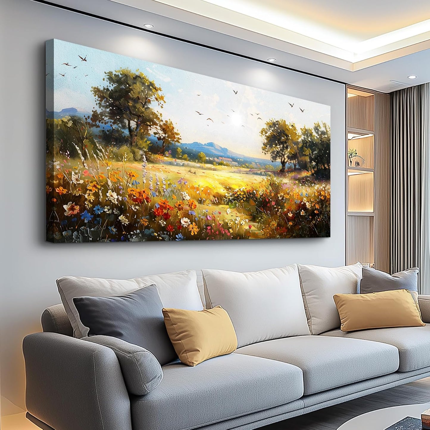 Canvas Wall Art for Living Room Large Wall Decor for Office Bedroom Decorations Rural Pastoral Painting Artwork Room Wall Mural Aesthetic Home Decor 30x60 in