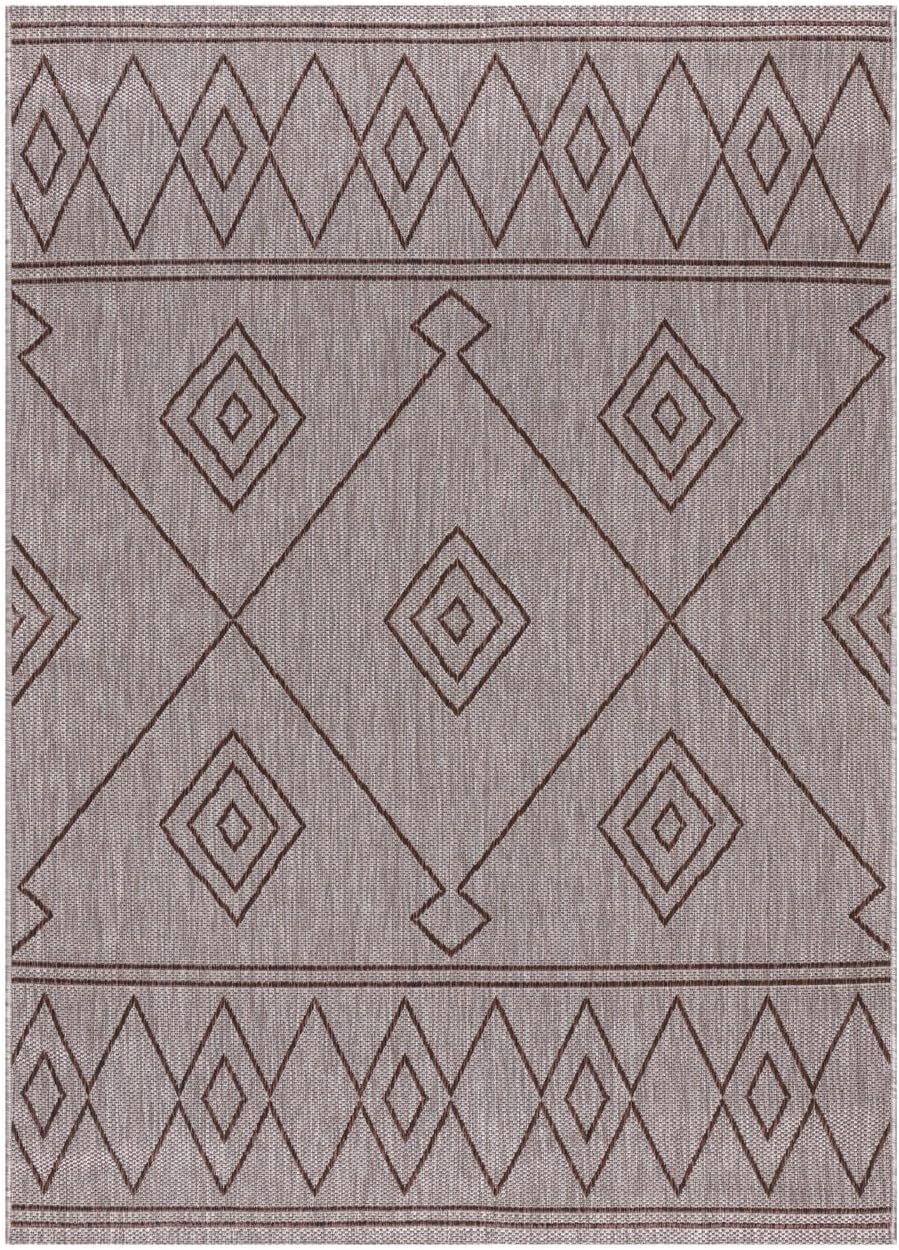 Keen Home Design Terrace Outdoor Area Rug - 5x8 Washable Indoor/Outdoor Rug for Patio, Kitchen, Balcony, Beach, Garden, Deck and Porch, Size: 5'3"x7'7"