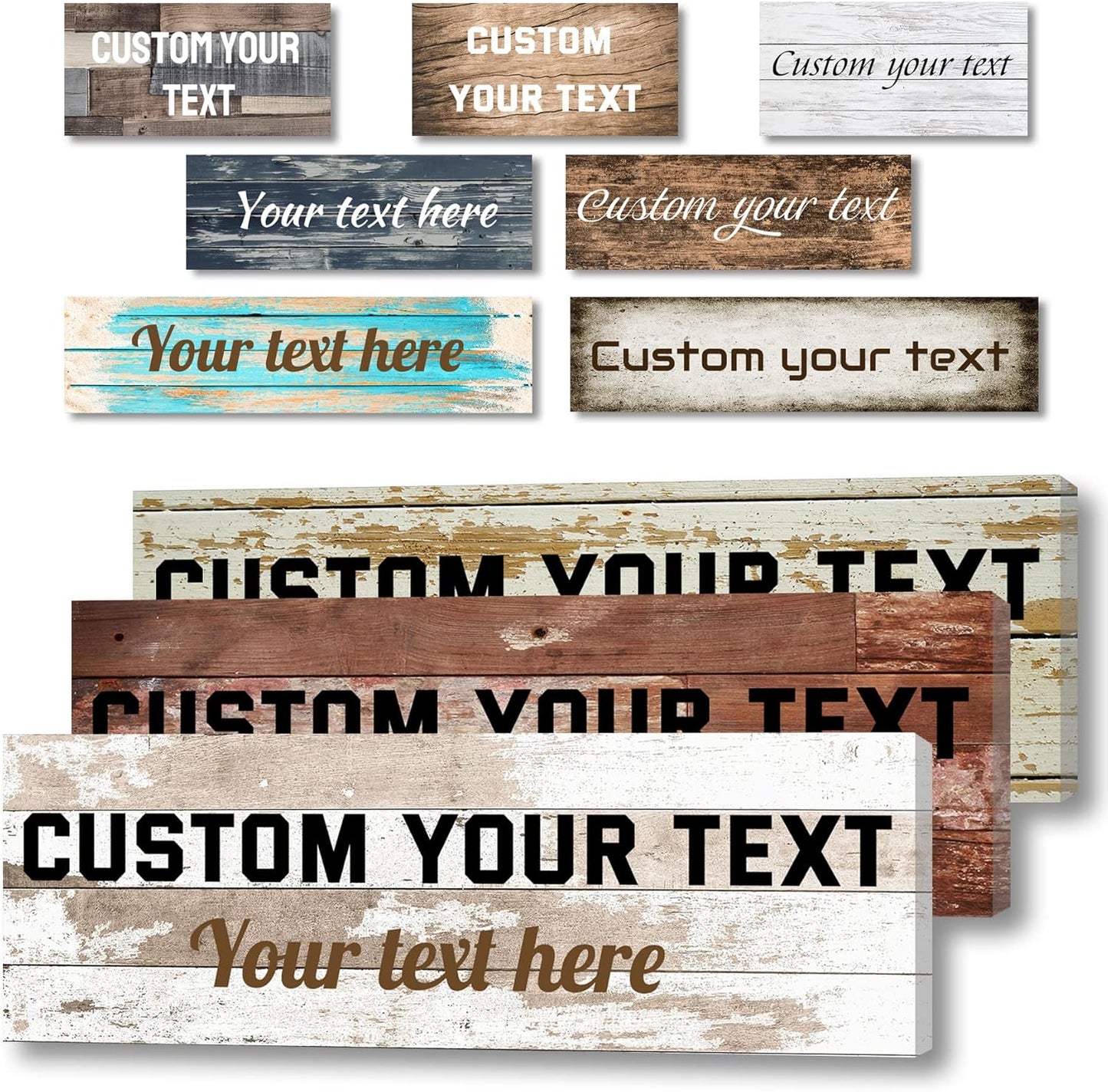 LZIMU Personalized Quotes Sign Wall Decor Custom Canvas Sign with Your Text Customized Gift for Rustic Kitchen Farmhouse Decor Framed (6"x24")