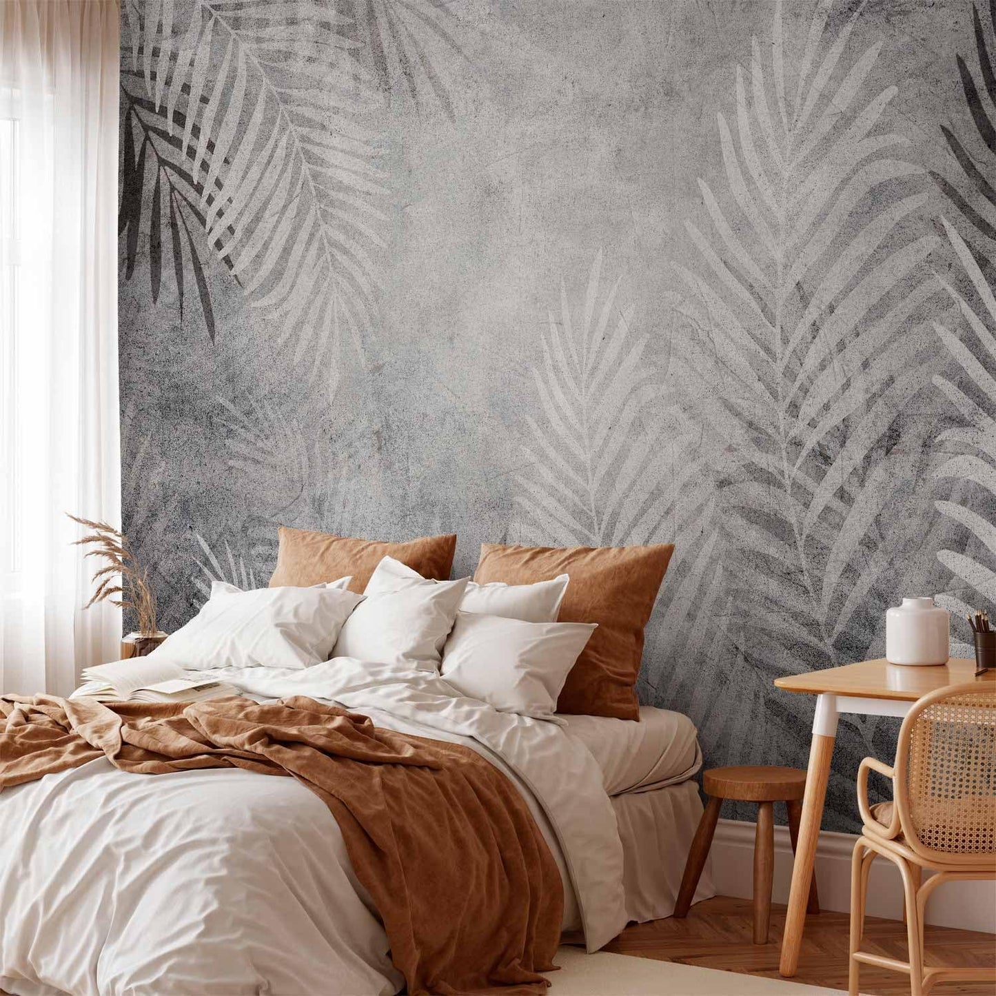 artgeist Wall Mural Leaves 138x101 in - XXL Non-Woven Wallpaper Fleece Wall Decor Photo Print Picture Image Design Palm Abstract Nature Botanical b-C-0855-a-a
