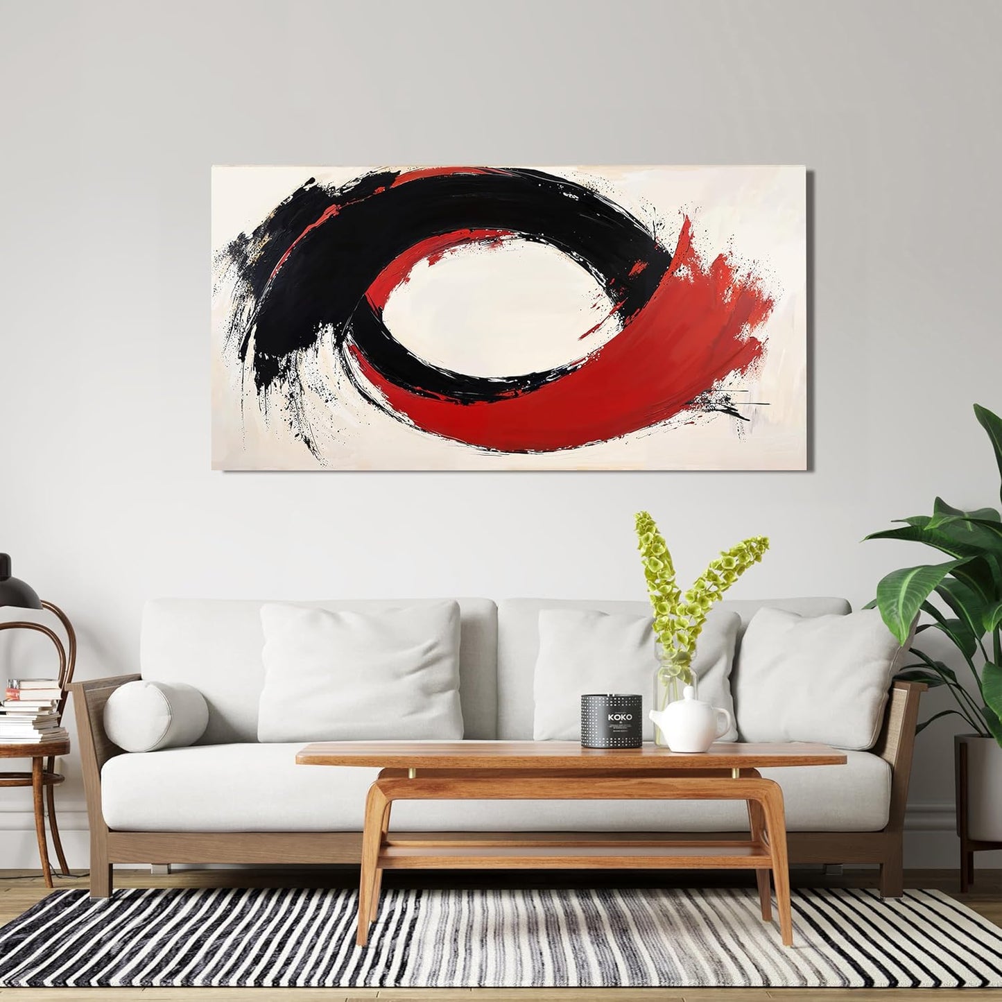Canvas Wall Art Decor Black and White Wall Art Prints Abstract Canvas Art Wall Decor Modern Abstract Wall Art Decorations Wall Art Pictures for Living Room Artwork for Walls Home Office Decor 20"X40"