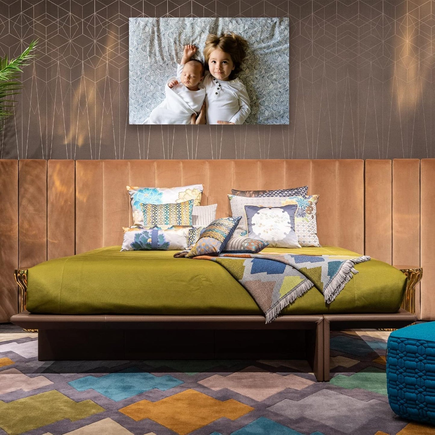 Custom Canvas Prints with Your Photos (16x20, Framed Canvas) Custom Wall Art Personalized Canvas Pictures for Pet/Family Gifts for Mom/Men/Women