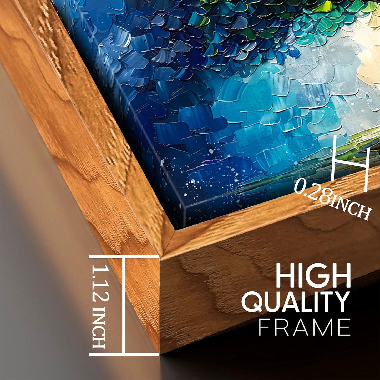 Colorful Tree Artwork for Living Room - Modern Prints Wall Art for Office - Framed Canvas Wall Art Size 24" x 48"