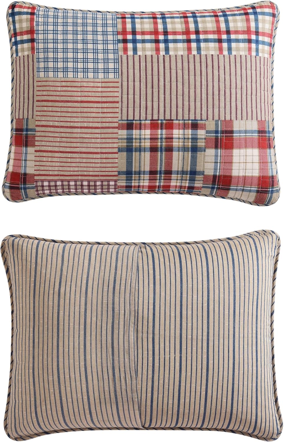 Eddie Bauer - Twin Quilt Set, Reversible Cotton Bedding with Matching Sham, Medium-Weight for Year Round Use, Dorm Essentials (Hawthorne Brown)