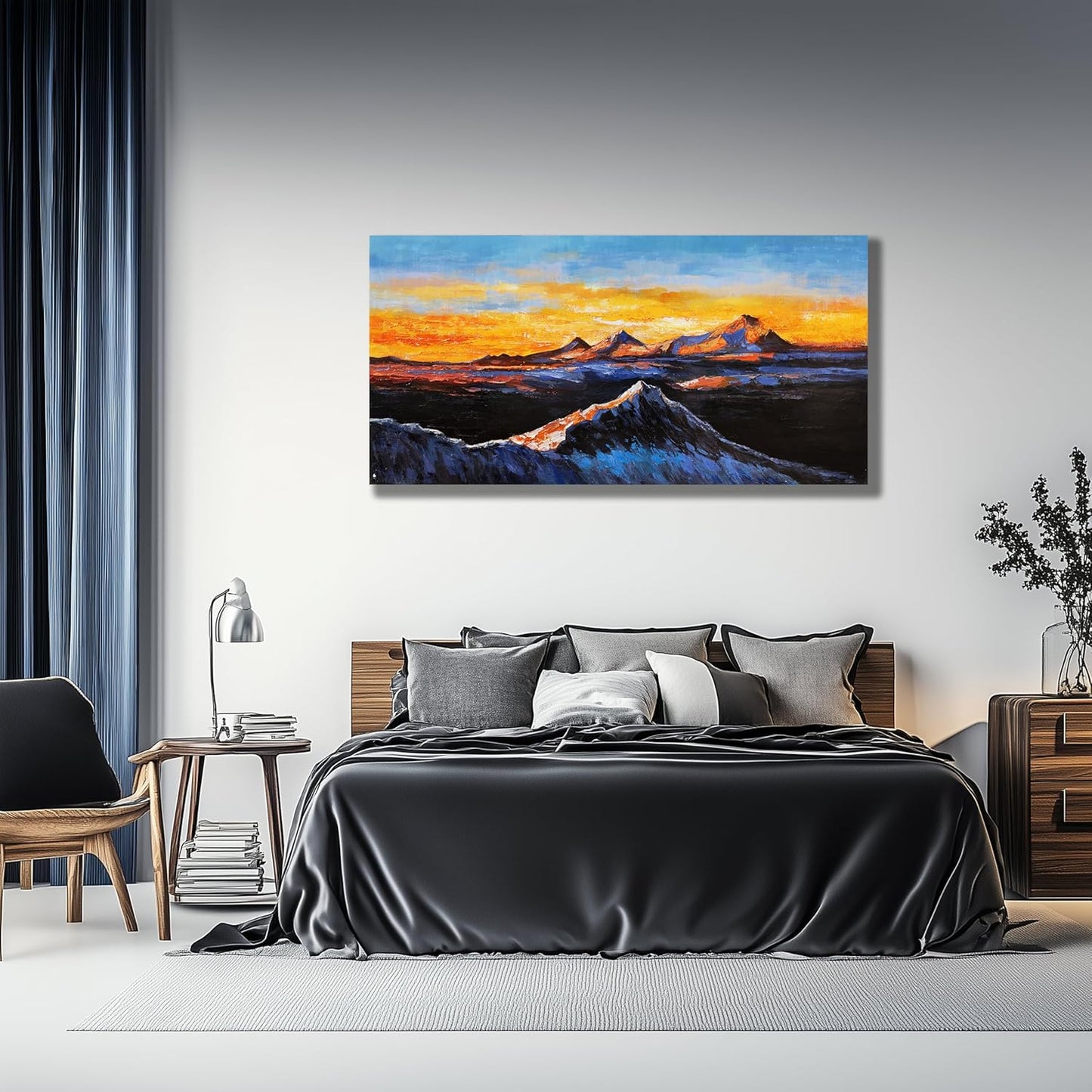 Belmrxne Nature Wall Art Colorful Wall Decor Modern Canvas Painting Room Aesthetic Artwork for Living Room Bedroom Dining Room Office Home Decor 24x48 inch