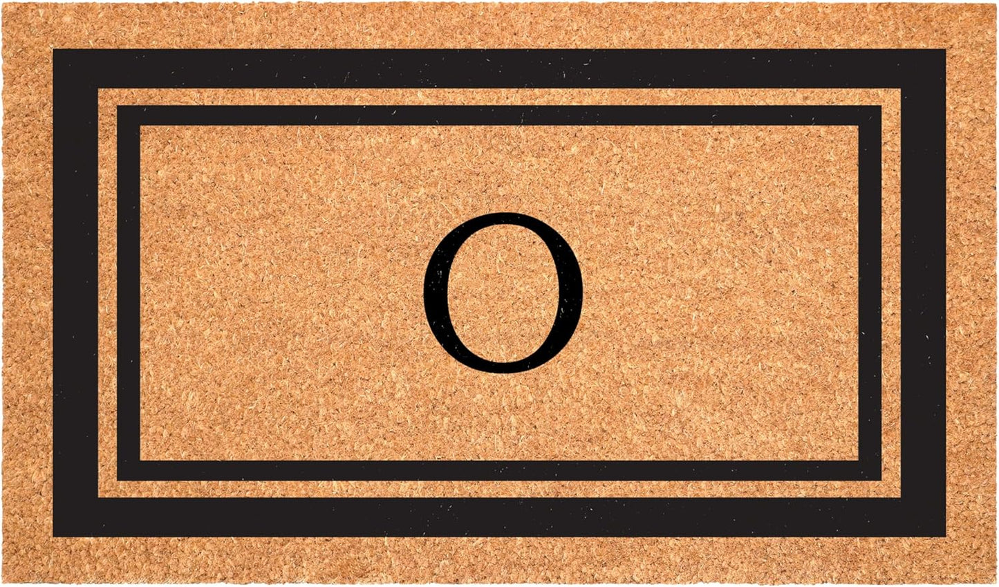 Calloway Mills 152961830O Black Border 18" x 30" Monogram Doormat, (Letter O)