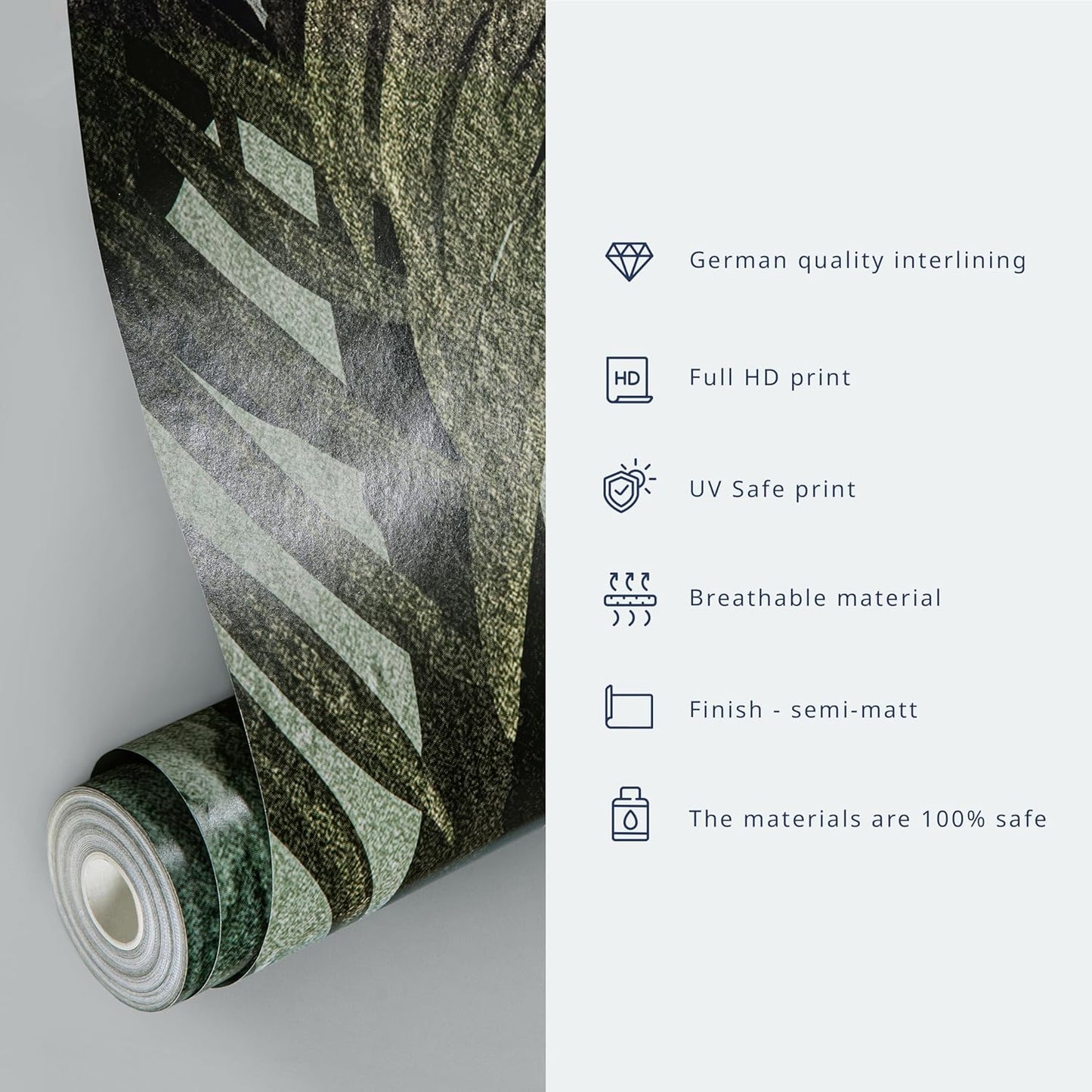 artgeist Wall Mural Tropical Leaves 79x55 in - XXL Non-Woven Wallpaper Fleece Wall Decor Photo Print Picture Image Design Plant Jungle Nature Like Painted b-C-0776-a-a