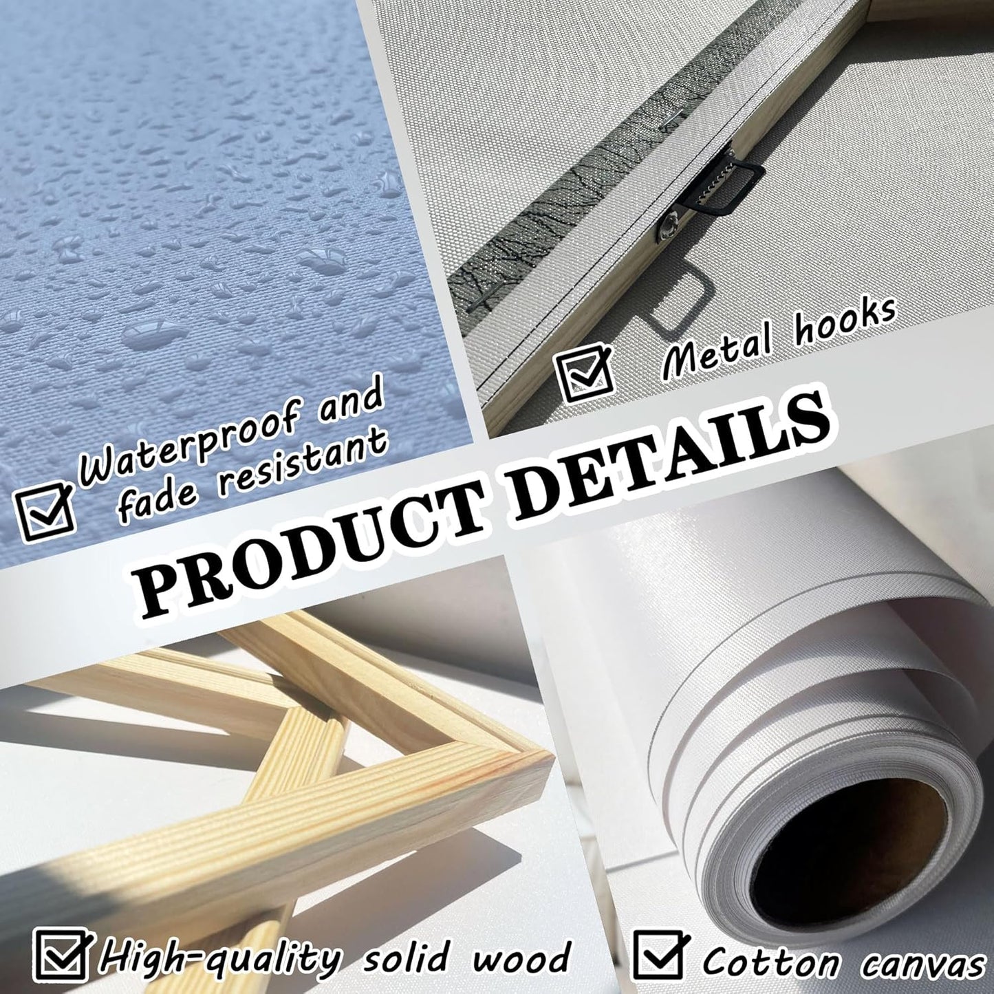 Floral Wall Art for Living Room- Large Canvas Paintings with Floral Wall Picture - Flower Wall Decor in Blue & White, Textured Artwork - Landscape Wall Art & Pictures for Bedroom and Home Decor