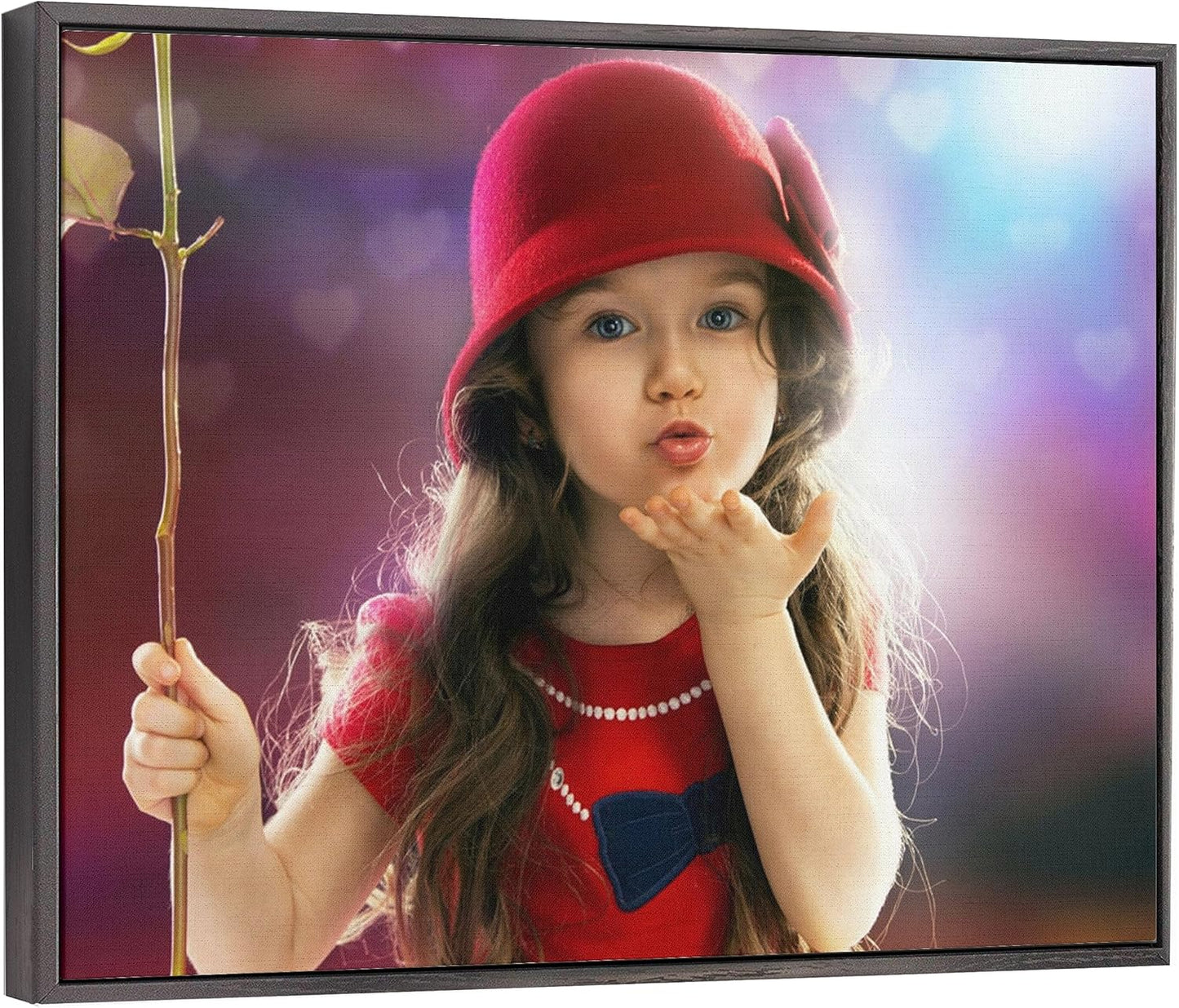 Personalized Custom Canvas Prints: Photo On Canvas (Black 20X30) Transform Your Photos into Stunning Framed Wall Art Digitally Printed Photo To Canvas Ideal for Home Decor, Gifts Keepsakes.