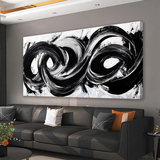Abstract Wall Art Decor Wall Pictures for Living Room Abstract Canvas Art Wall Decor Large Black and White Wall Art Prints Oversized Minimalist Wall Art Decorations Bedroom Home Wall Art Decor 29" X 58"