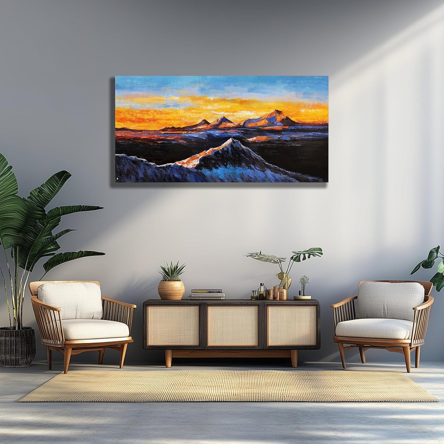 Belmrxne Landscape Canvas Wall Art Grey Wall Decor aesthetic Canvas Painting Trendy Artwork for Living Room Bedroom Dining Room Office Home Decor 30x60 inch