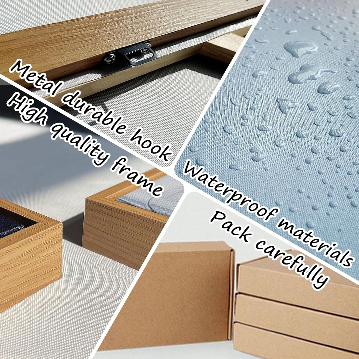 XLSJERST Landscape Wall Art - Blue Ocean Pink Flower Sailboat Mountain Tree Decor Orange Frame Artwork for Wall Large Picture for Living Room Bedroom Home Office Wall Decoration Size 20x40