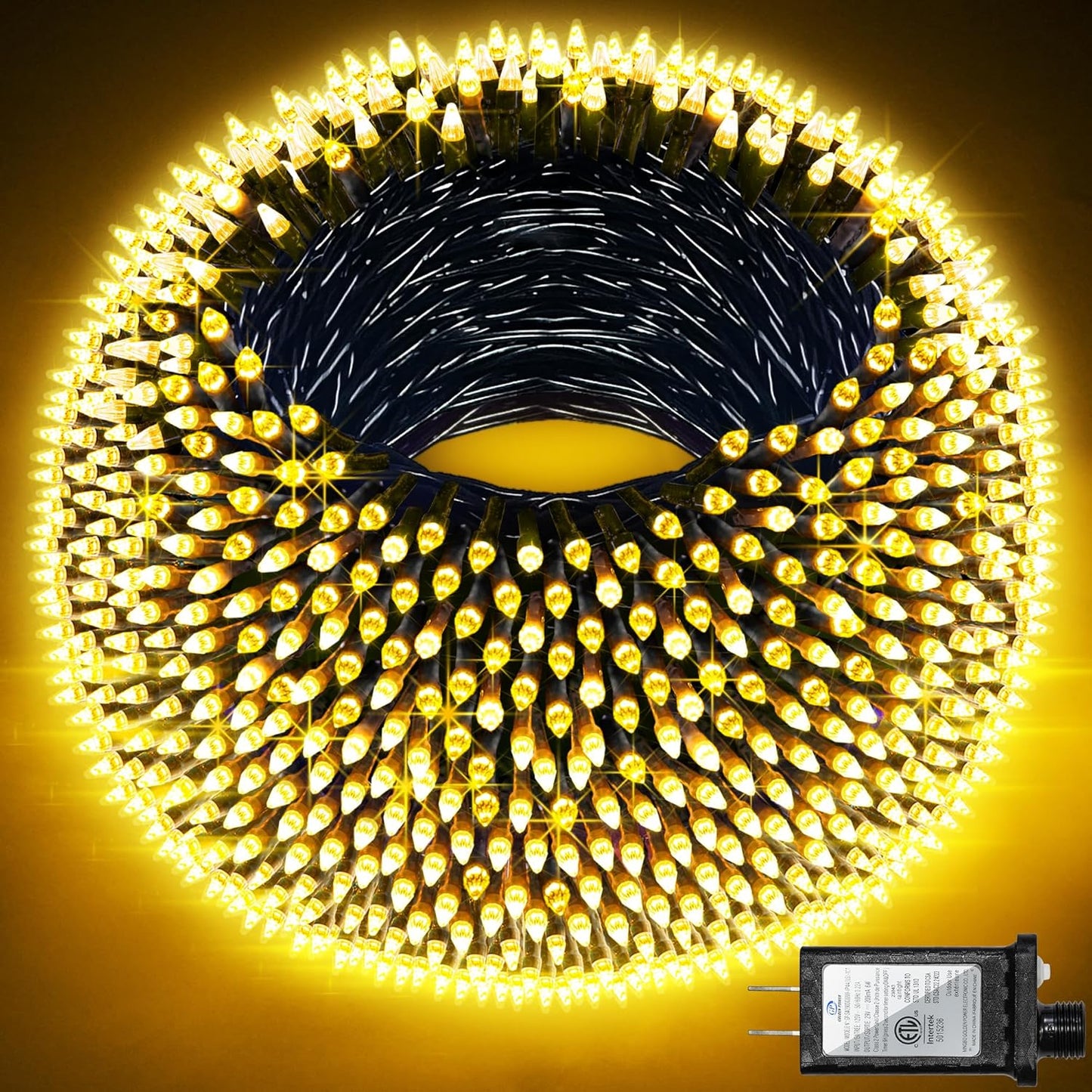 1500 LED 470FT Christmas Lights Outdoor,12 Lighting Modes Christmas String Lights with Timer, Dimmable Warm White LED StringLights Waterproof for Yard Tree Wedding Party Holiday Warm White