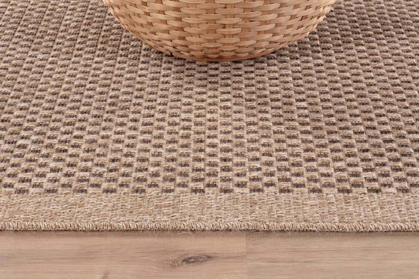 CAMILSON Easy Jute Rug 4x6, Indoor Outdoor Natural Color Fiber Area Rugs for Living Room Patio and Kitchen Rug, Sisal Boho Woven Design, Easy-Cleaning, Washable Outside Carpet Alfombras para(4 x 6)