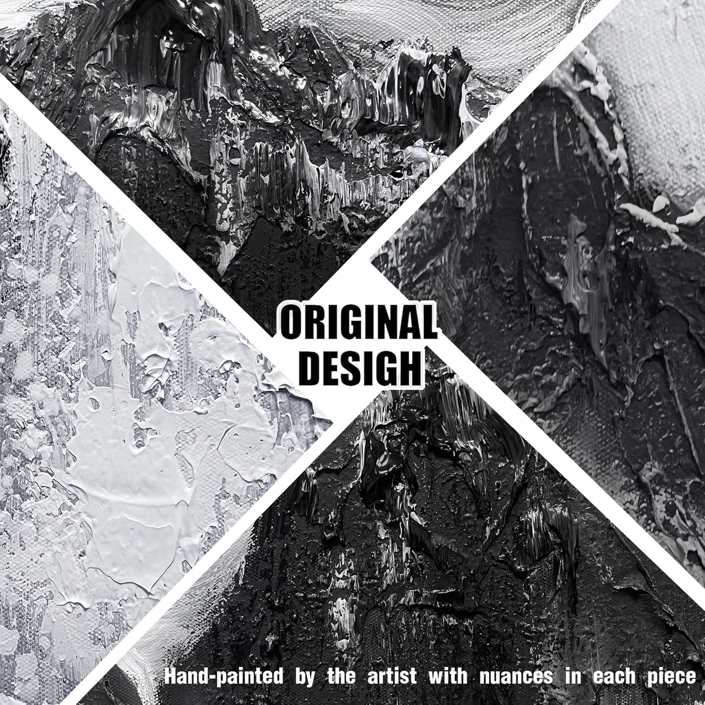 Mountain Pictures Wall Decor for Living Room Waterfall Painting Wall Art for Bedroom Black and White Wall Art for Office Size 20 x 40 Inch