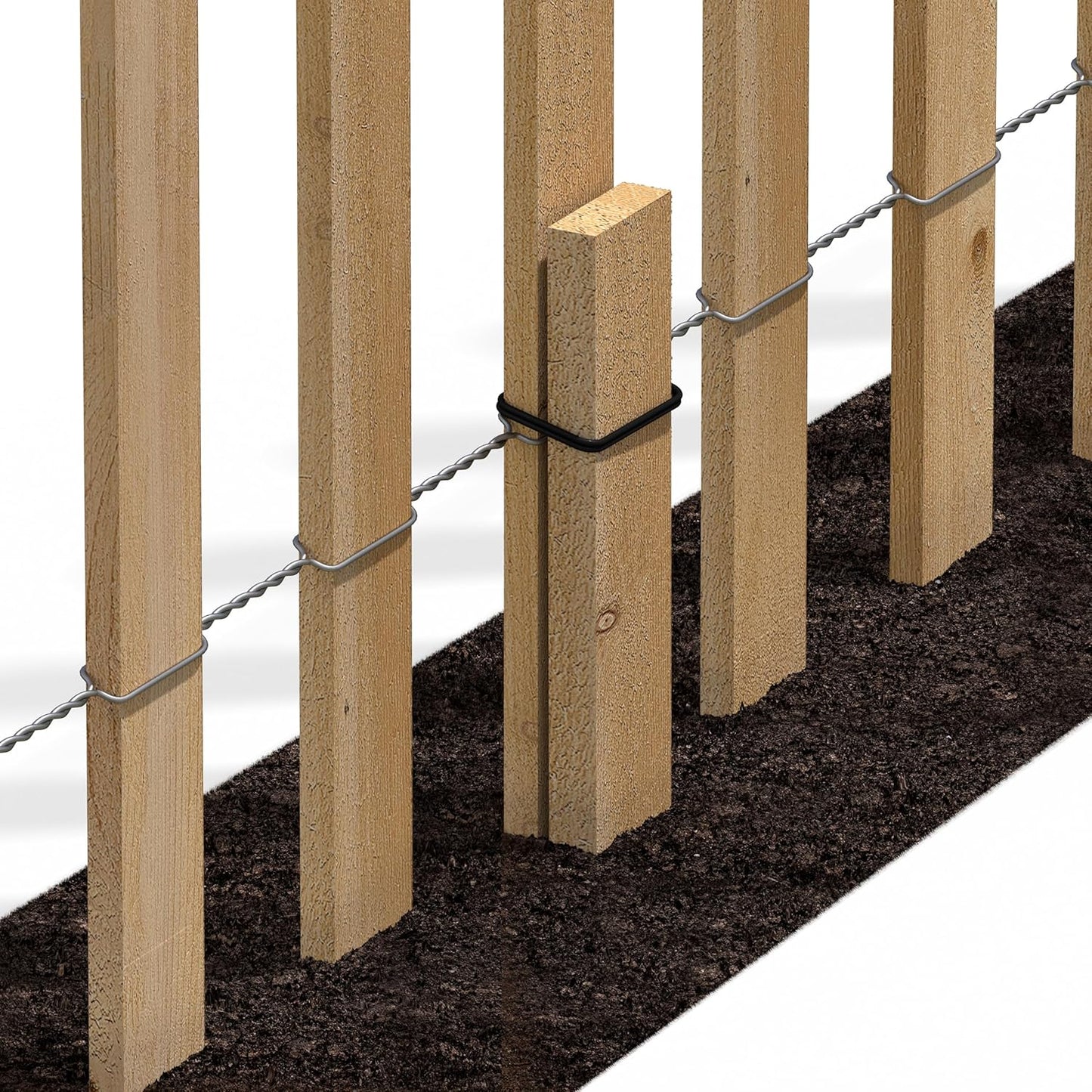 Greenes Fence Cedar Wood Garden Picket Fence 16" H x 8' L (6-Pack, 48' Total)