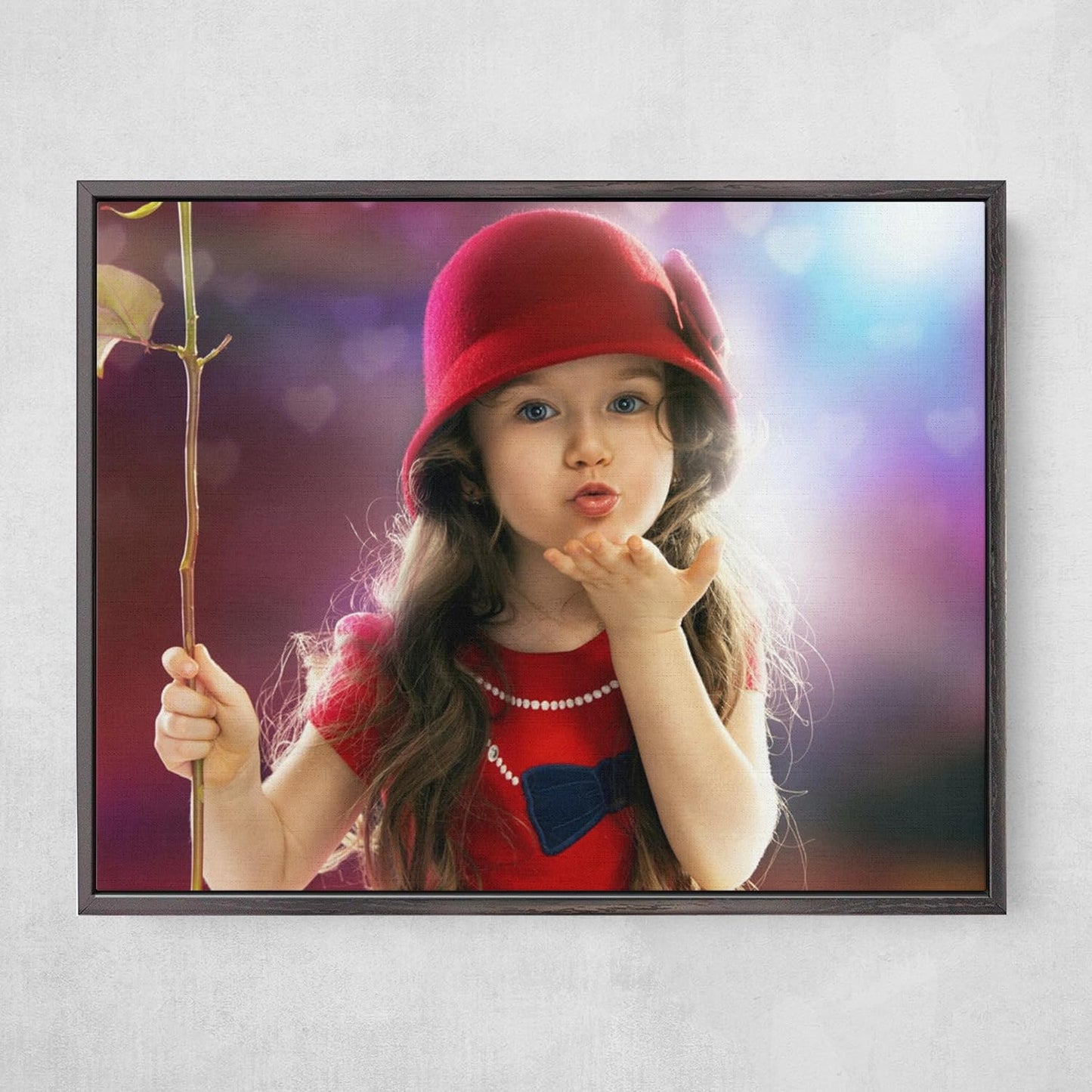 Personalized Custom Canvas Prints: Photo On Canvas (Black 20X20) Transform Your Photos into Stunning Framed Wall Art Digitally Printed Photo To Canvas Ideal for Home Decor, Gifts Keepsakes.