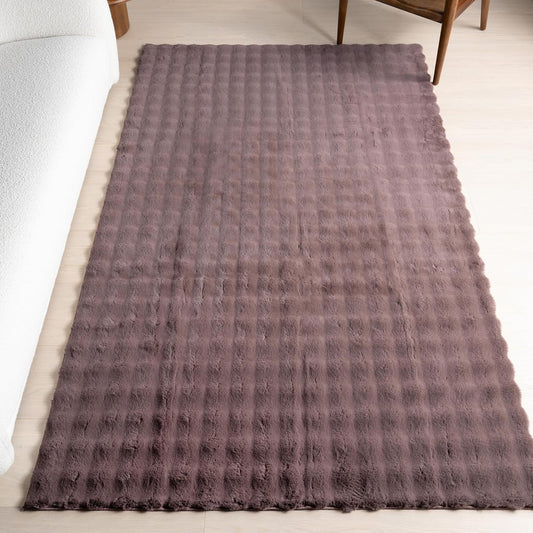 nuLOOM Jeni Checkered 3'9" x 6' Machine Washable Area Rug for Living Room Bedroom Dining Room Kitchen, Dark Brown