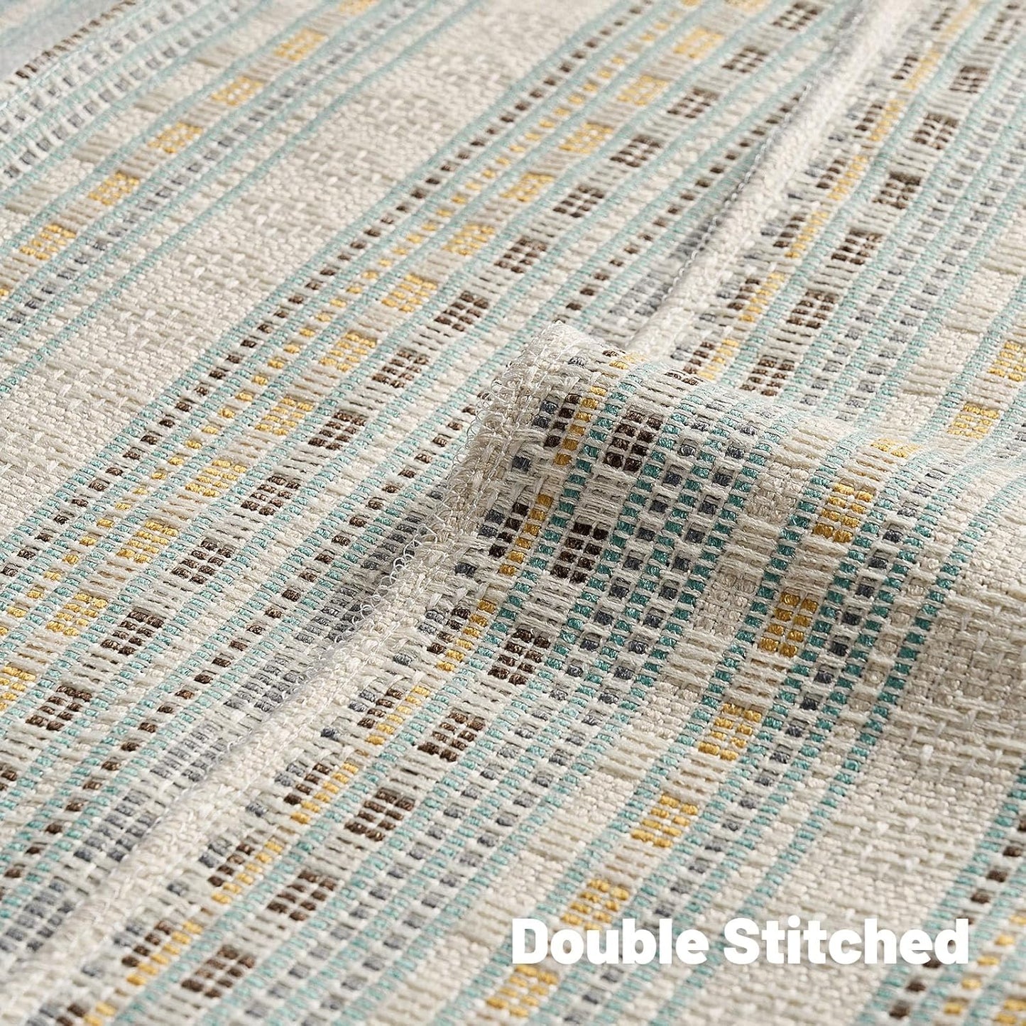 FUTEI Yellow Grey Decorative Throw Pillow Covers 18x18 Inch Set of 2,Soft Cozy Chenille Jacquard Textured Cushion Case,Boho Home Decor for Couch Bed Living Room