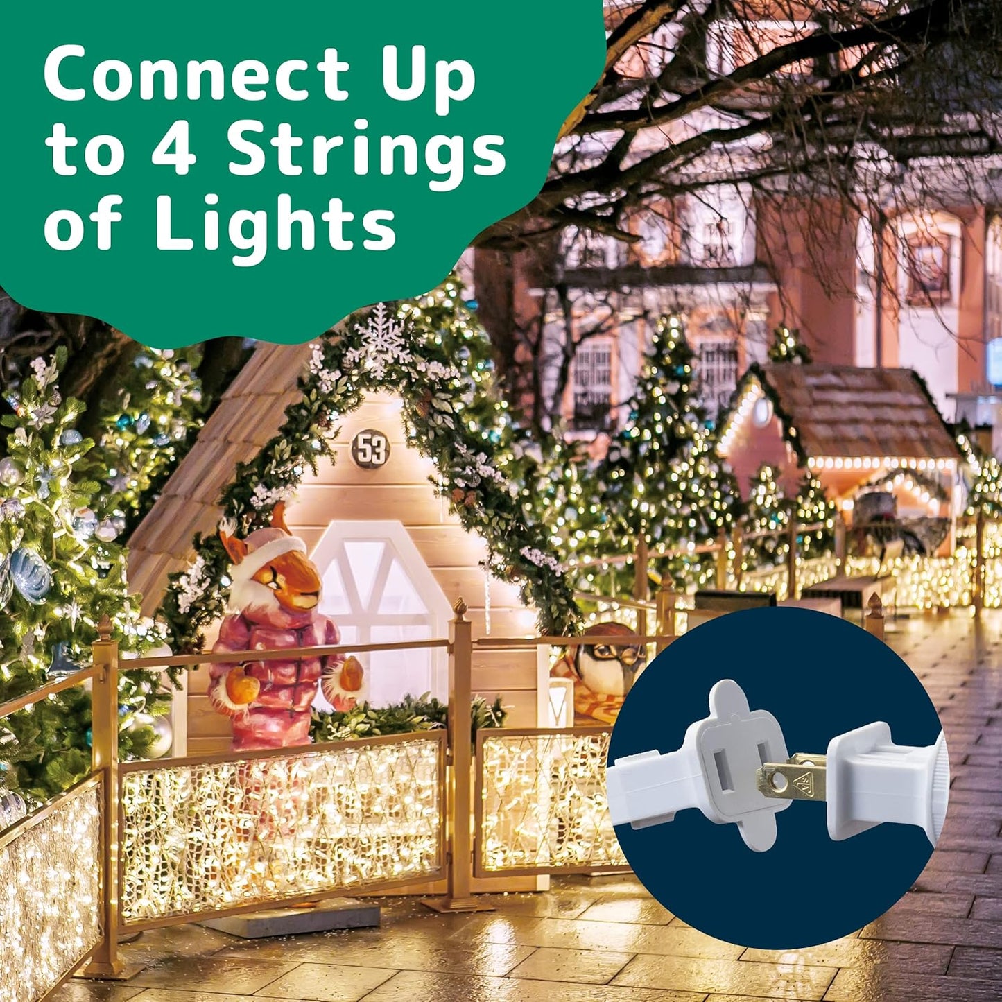 PREXTEX 200 Count Clear Christmas Lights - 40 ft Warm White Xmas Lights String Bulbs with White Wire for Indoor and Outdoor Holiday Decor, Trees and More